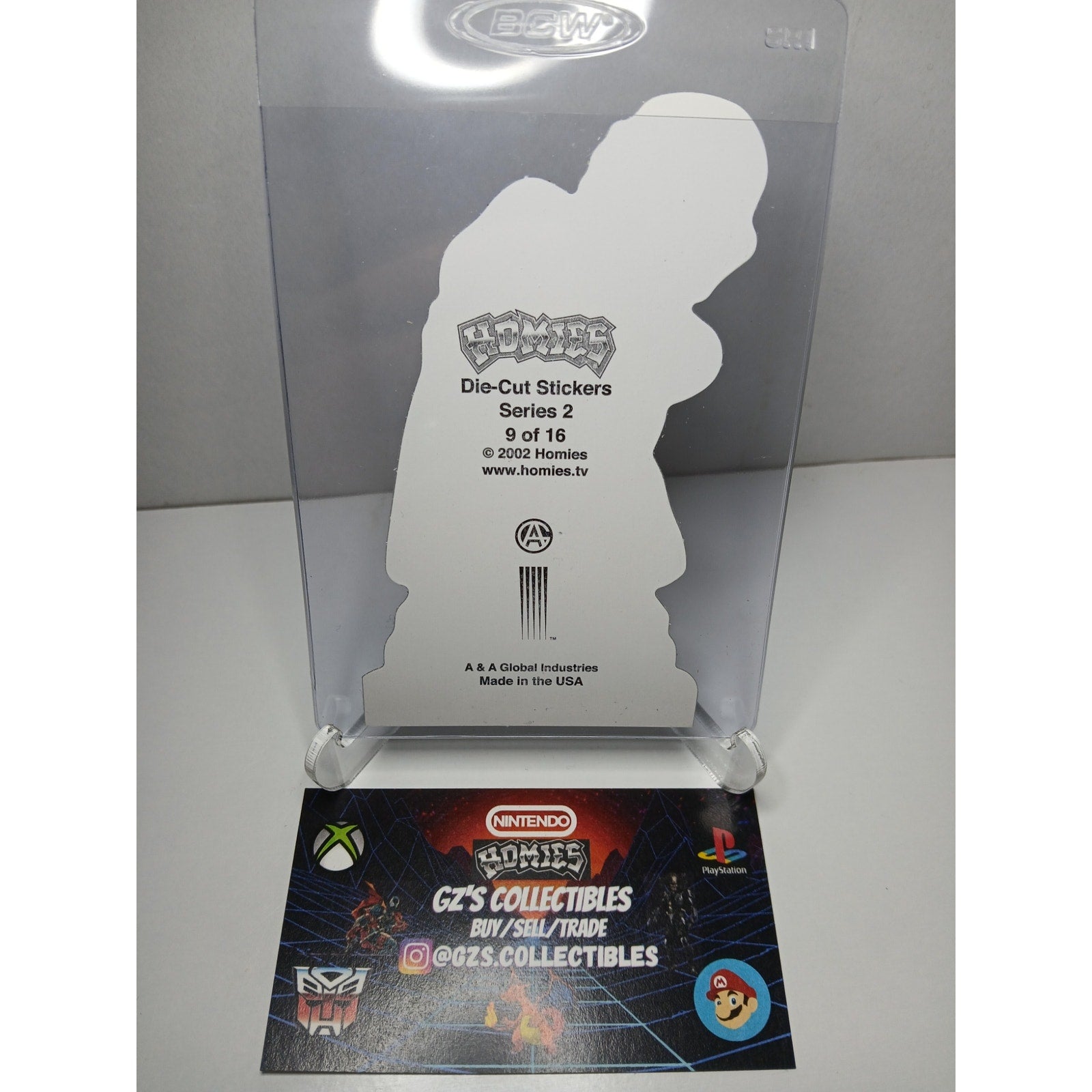 VINTAGE 2002 SIR GRUMPY DIECUT HOMIES GONZALES GRAPHICS HOLOGRAPHIC STICKER