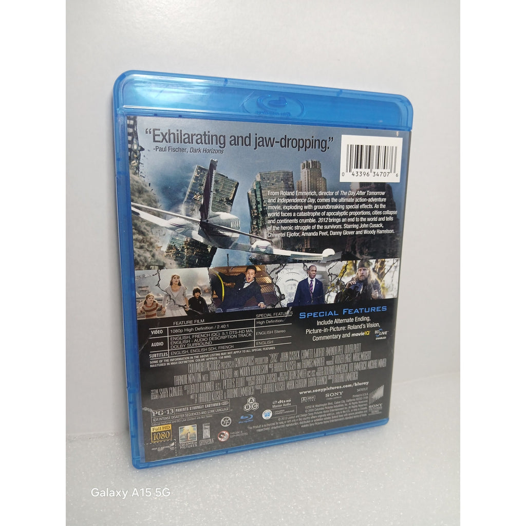 2012 BLU RAY MOVIE CIB CLEANED TESTED WORKING