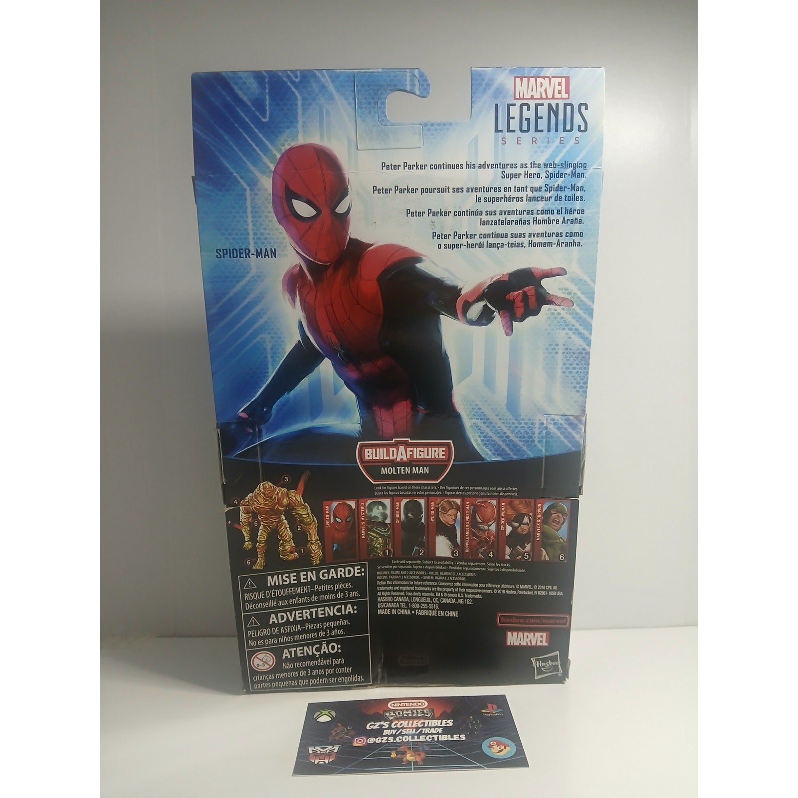 SPIDER MAN FAR FROM HOME BAF MARVEL LEGENDS NIB CIB (OPEN)