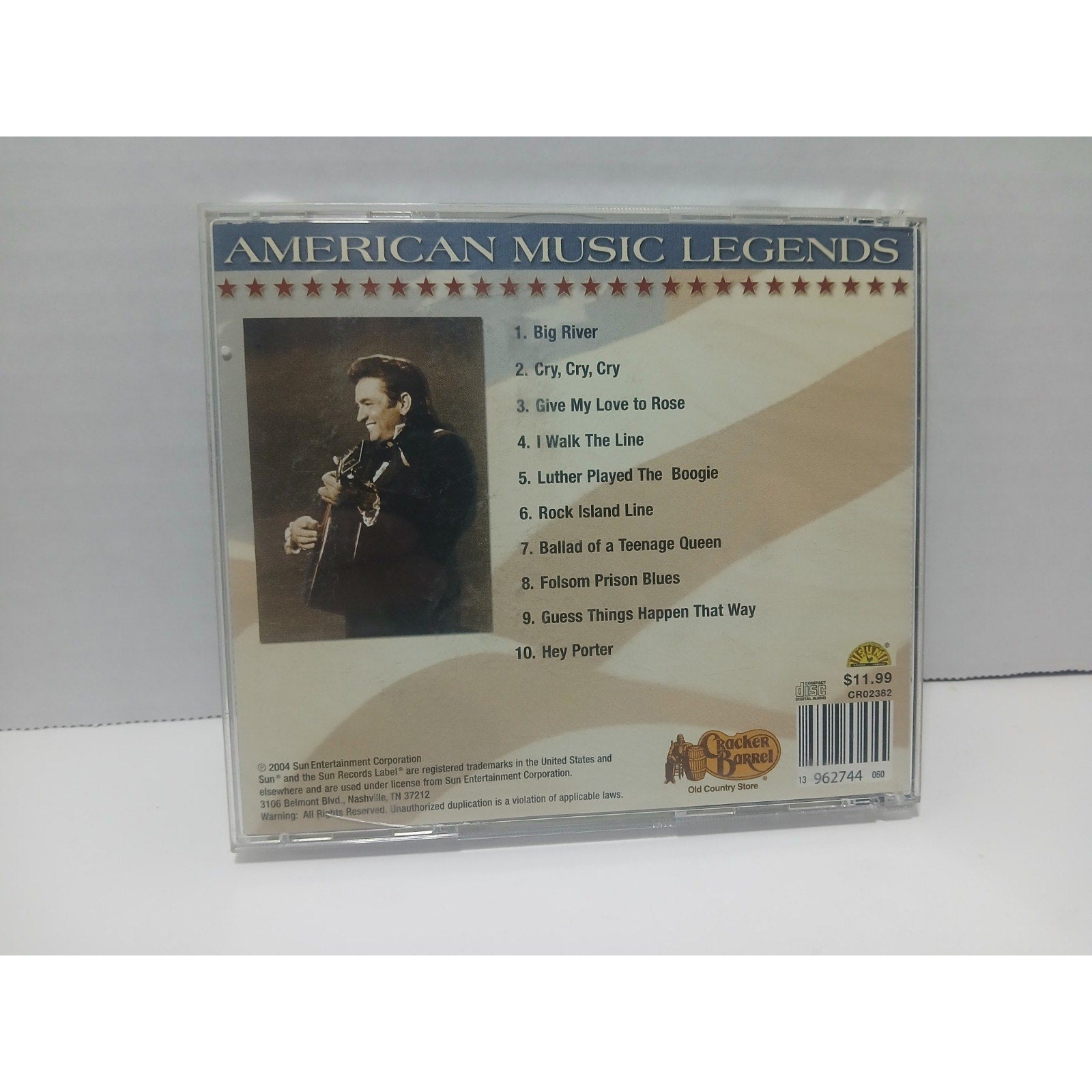 JOHNNY CASH AMERICAN MUSIC LEGENDS CD CRACKER BARREL USED TESTED