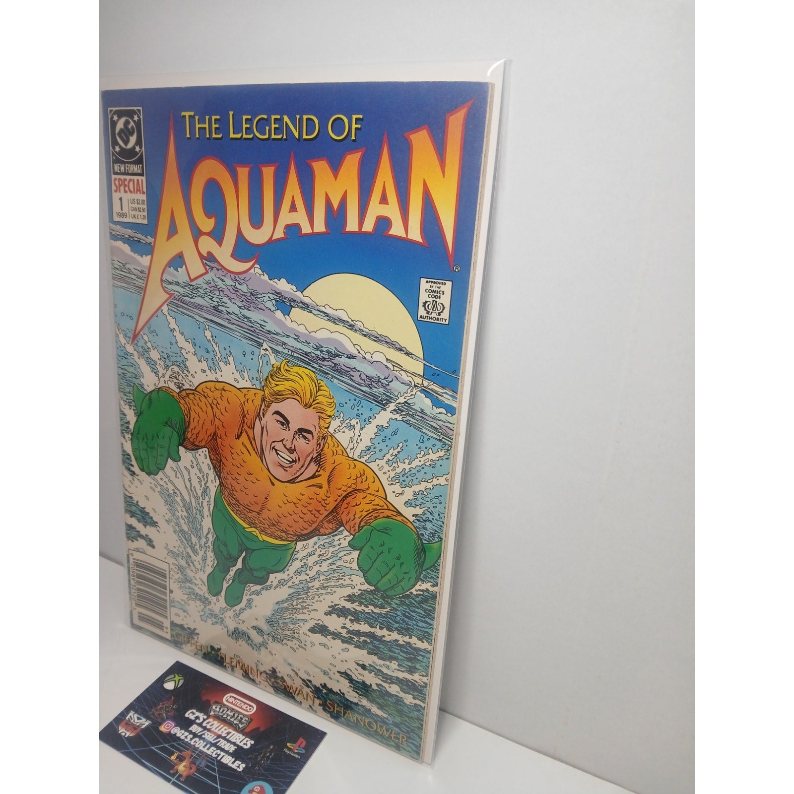 THE LEGEND OF AQUAMAN #1 SPECIAL 1989 DC COMICS NEW BAG/BOARD