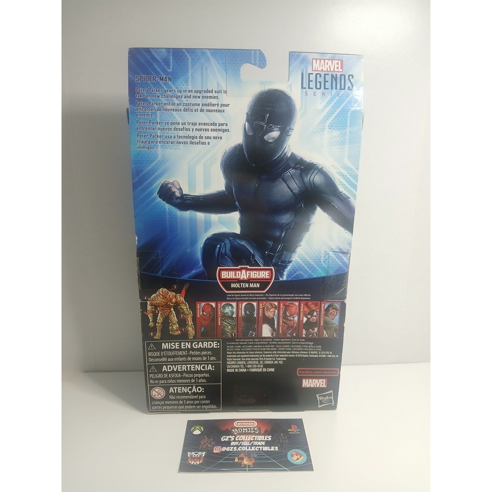 SPIDER MAN STEALTH SUIT MARVEL LEGENDS (BAF) NIB CIB (OPEN)
