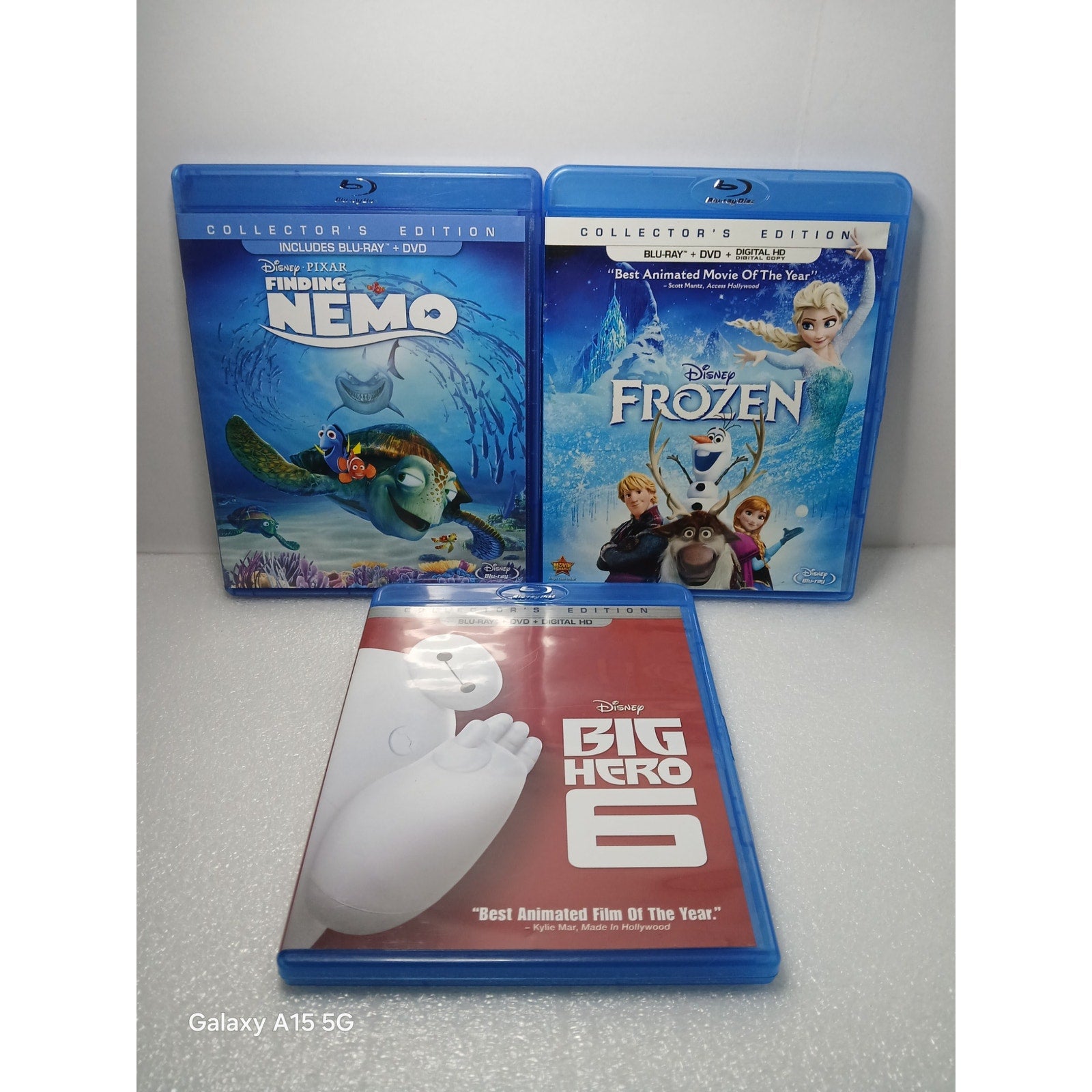 DISNEY COLLECTOR EDITION SET FINDING NEMO FROZEN BIG HERO BLU RAY TESTED WORKING