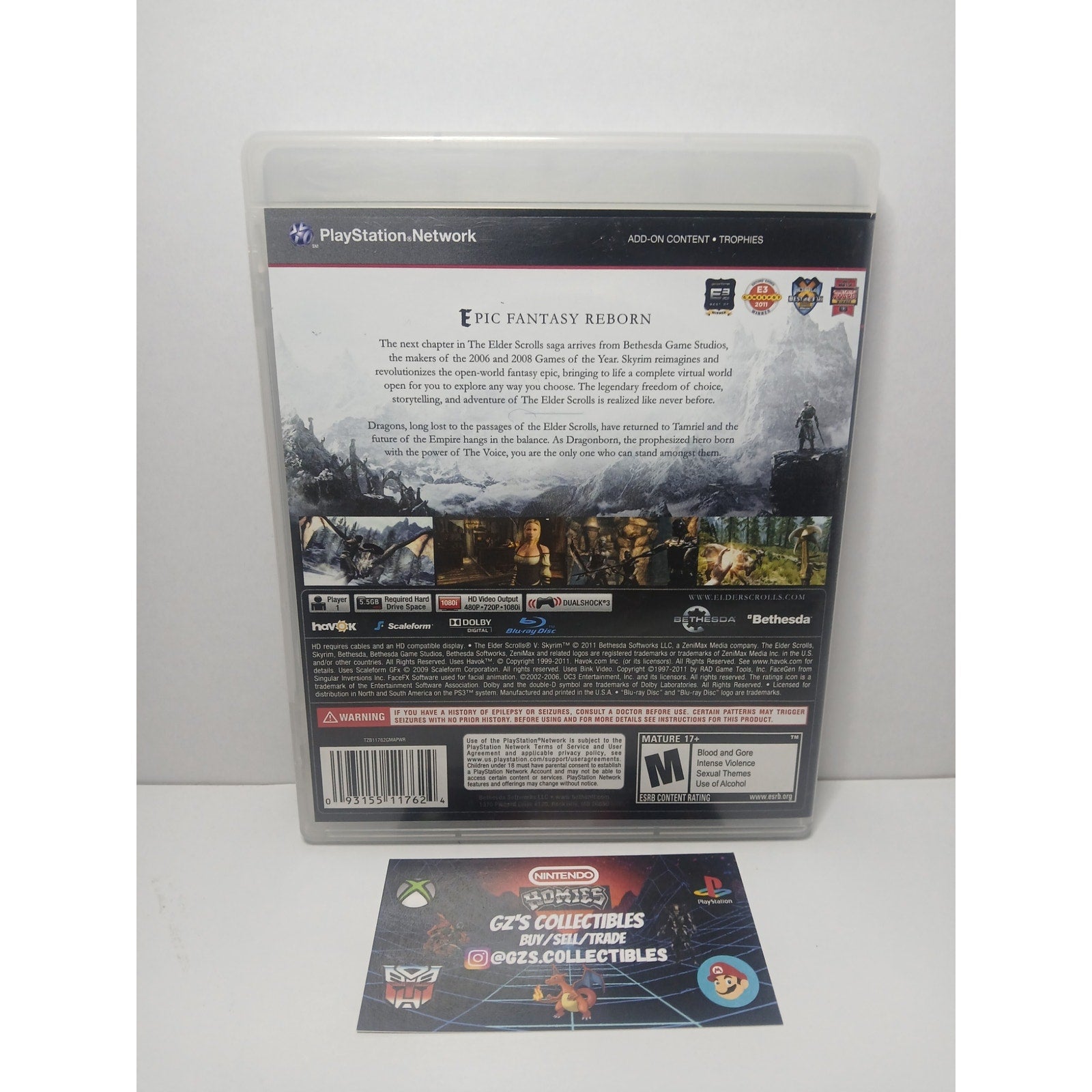 THE ELDER SCROLLS V SKYRIM CIB BL SONY PS3 TESTED WORKING