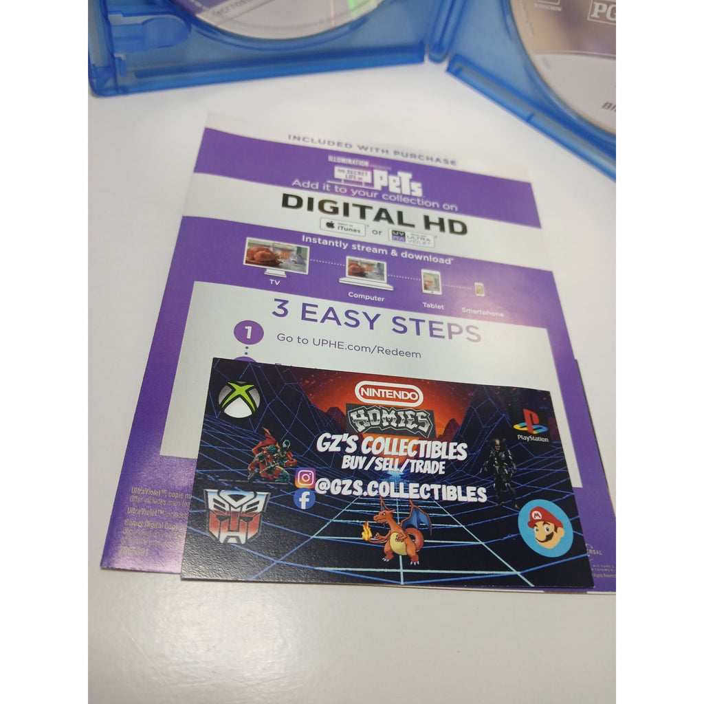 THE SECRET LIFE OF PETS BLU RAY/DVD/DIGITAL MOVIE CLEANED TESTED WORKING