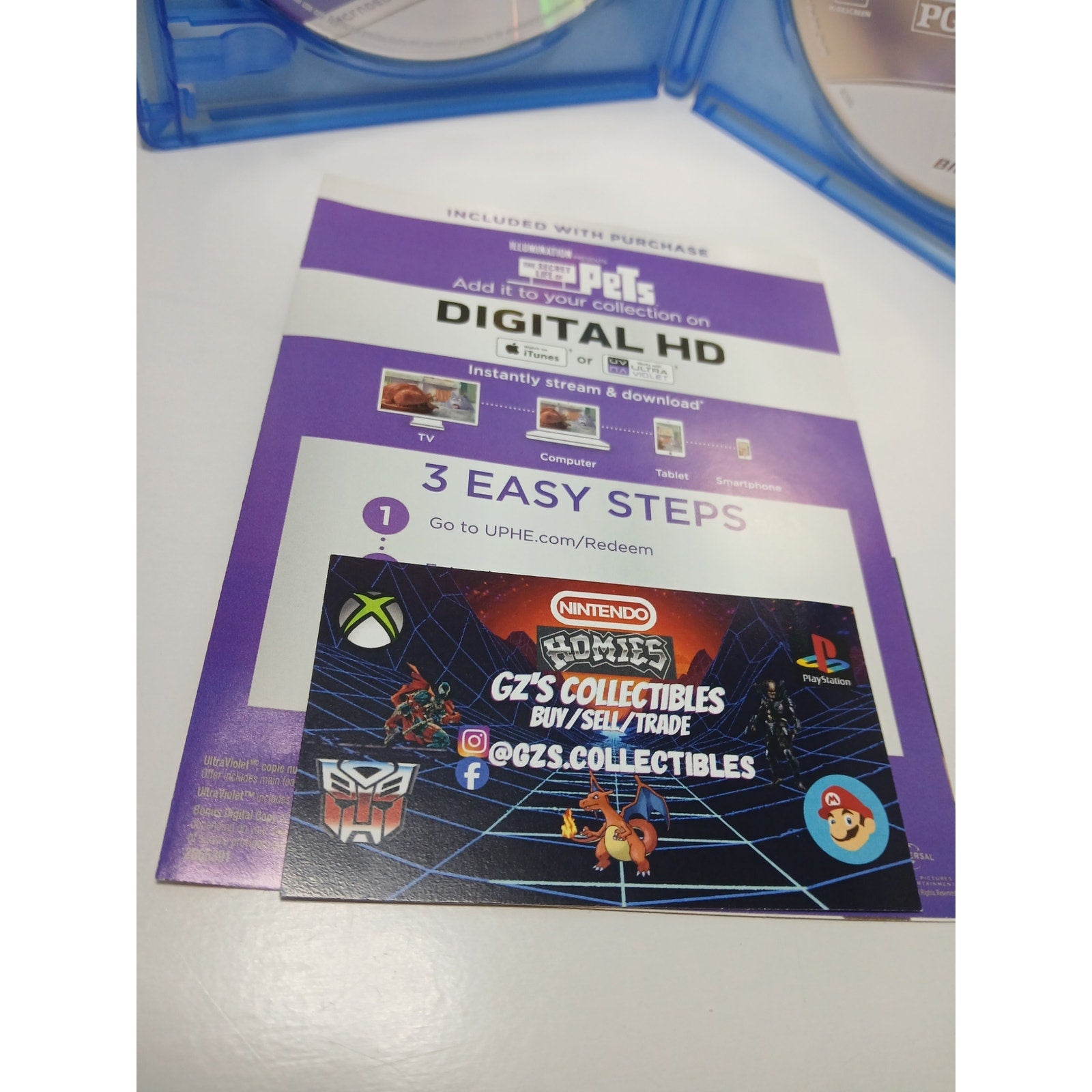THE SECRET LIFE OF PETS BLU RAY/DVD/DIGITAL MOVIE CLEANED TESTED WORKING