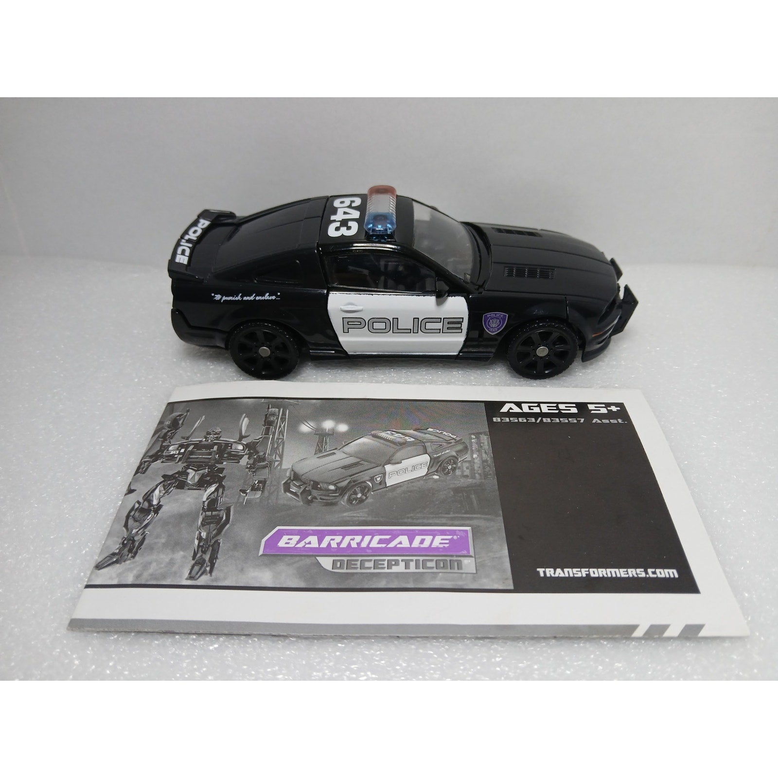 BARRICADE POLICE CAR 2007 TRANSFORMERS MOVIE DELUXE DECEPTICON FIGURE
