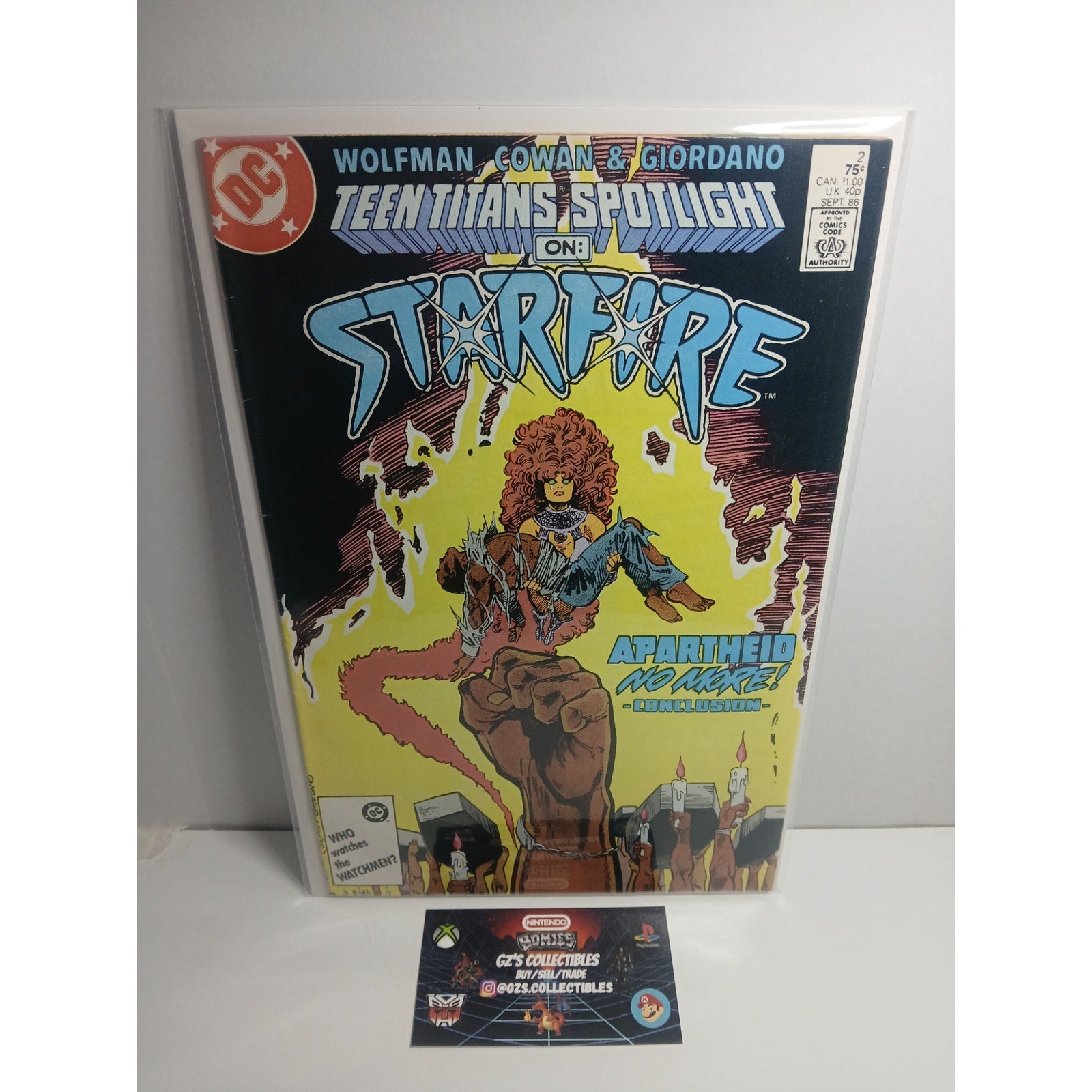 TEEN TITANS SPOTLIGHT STARFIRE #2 1986 DC COMICS NEW BAG/BOARD