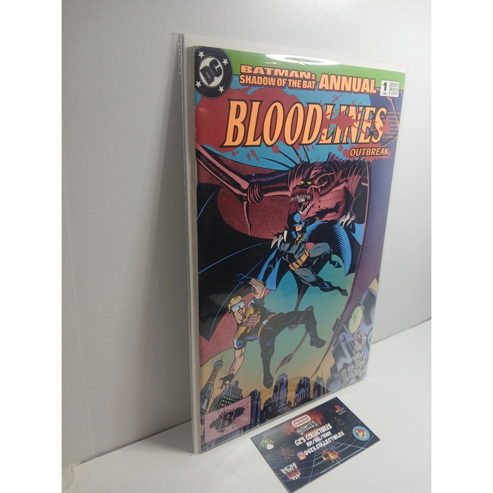 BATMAN SHADOW OF THE BAT BLOODLINES 1993 DC COMICS NEW BAG/BOARD