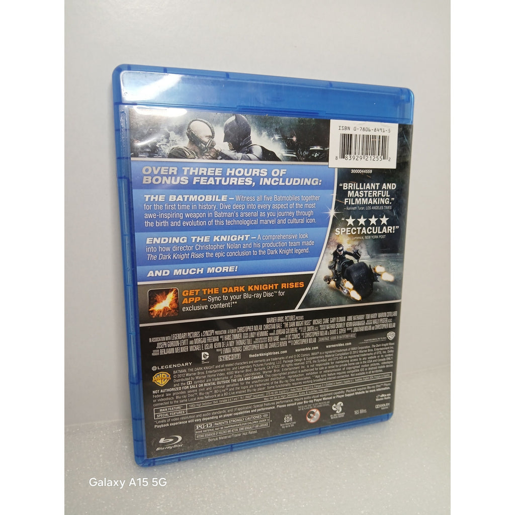 BATMAN THE DARK KNIGHT RISES CIB BLU RAY/DVD/ULTRA VIOLET MOVIE CLEANED TESTED