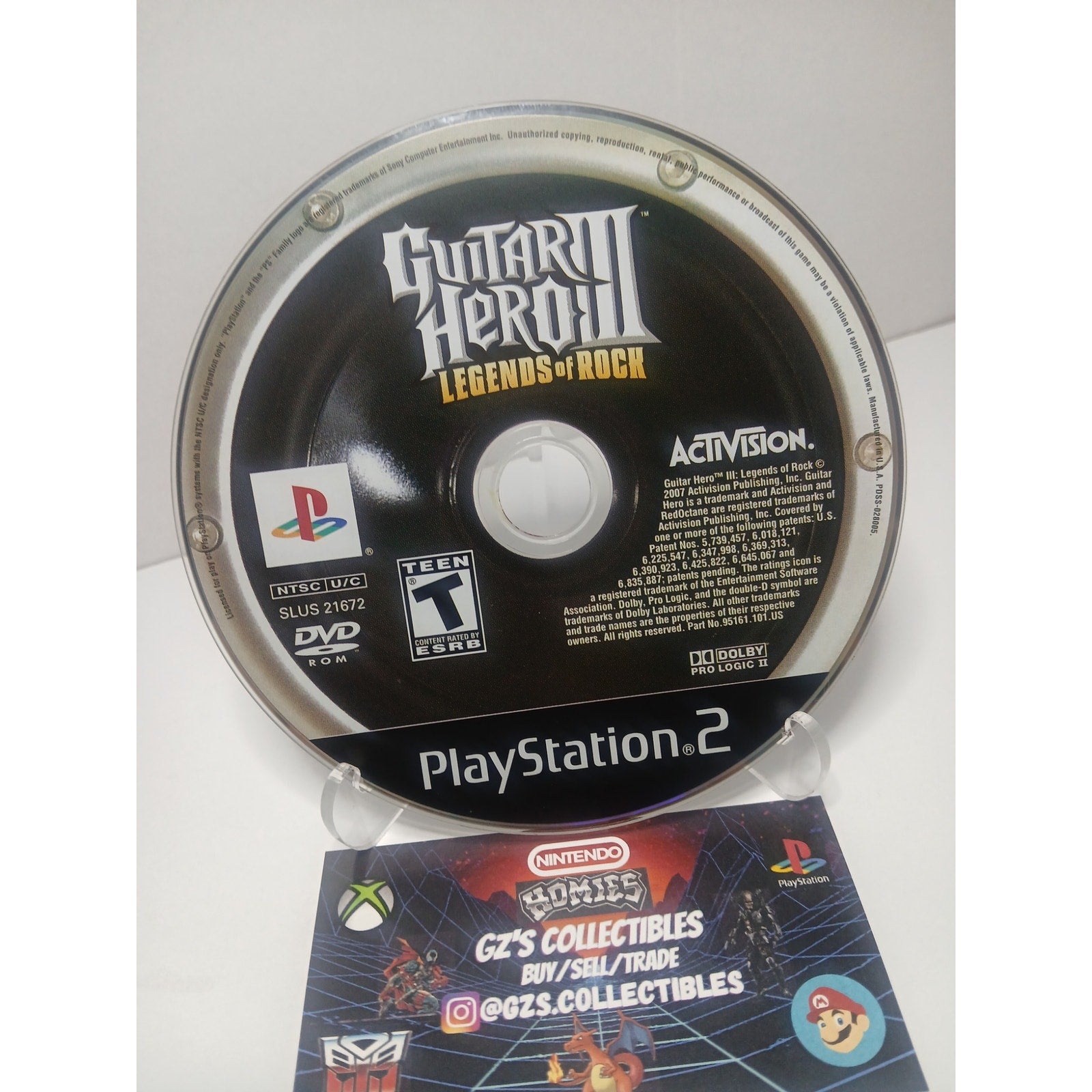 GUITAR HERO 3 LEGENDS OF ROCK SONY PS2 TESTED WORKING
