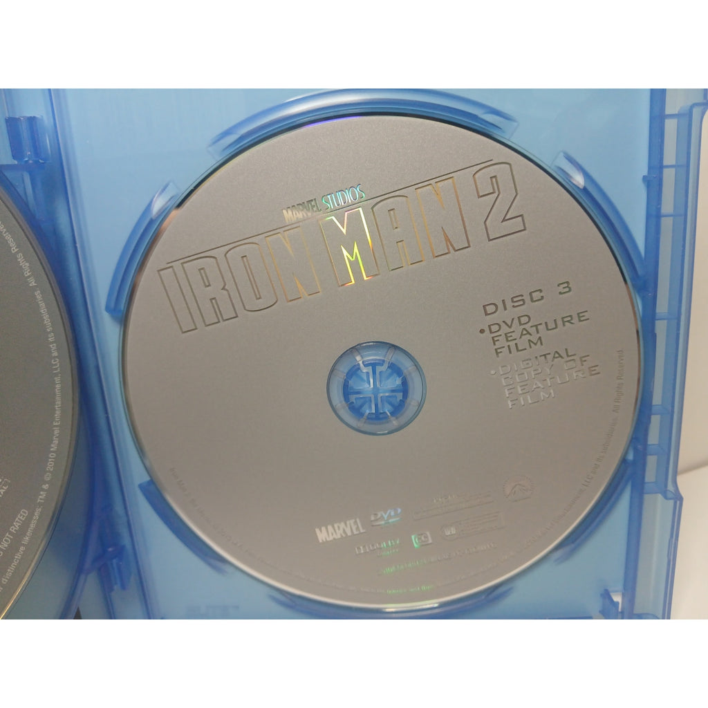 IRON MAN 2 BLU RAY/DVD/DIGITAL COPY MOVIE CLEANED* TESTED WORKING
