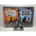 GUITAR HERO 3 & ROCK BAND BLACK LABEL CIB SONY PS2 TESTED WORKING