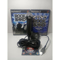 ROCK BAND & ROCK BAND TRACK PACK CIB W/ MICROPHONE SONY PS2 TESTED WORKING