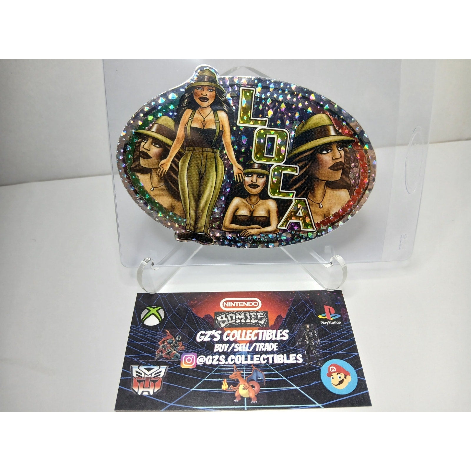 VINTAGE 2001 LOCA OVALS HOMIES GONZALES GRAPHICS HOLOGRAPHIC STICKER