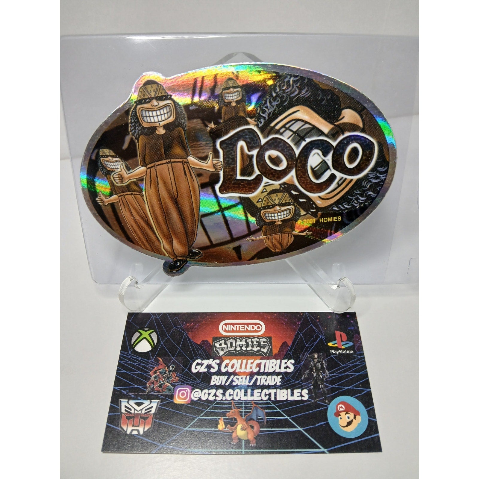 VINTAGE 2001 LOCO OVALS HOMIES GONZALES GRAPHICS HOLOGRAPHIC STICKER