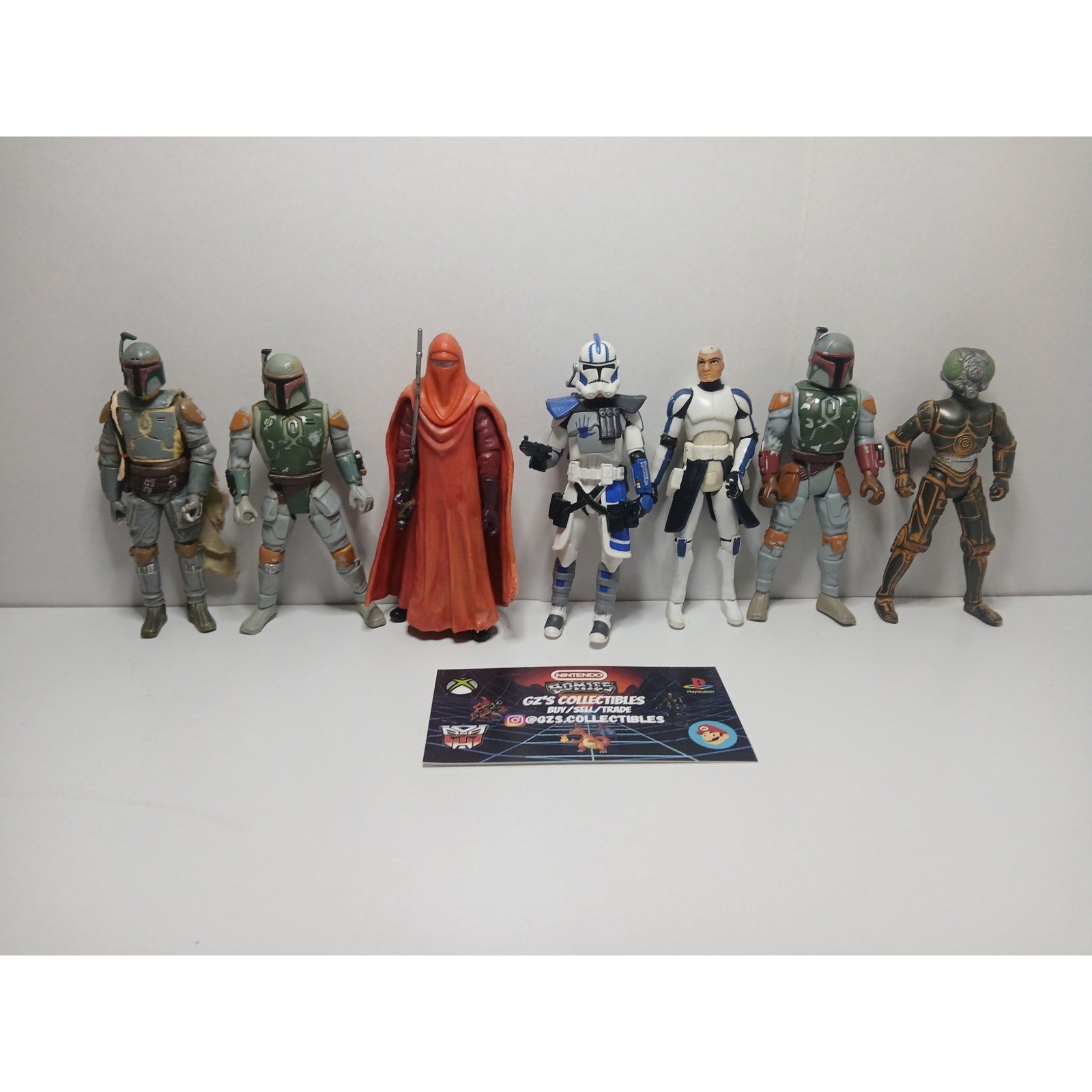 STAR WARS FIGURES LOT OF 7 CLONES BOBA FETT MISC FIGURES