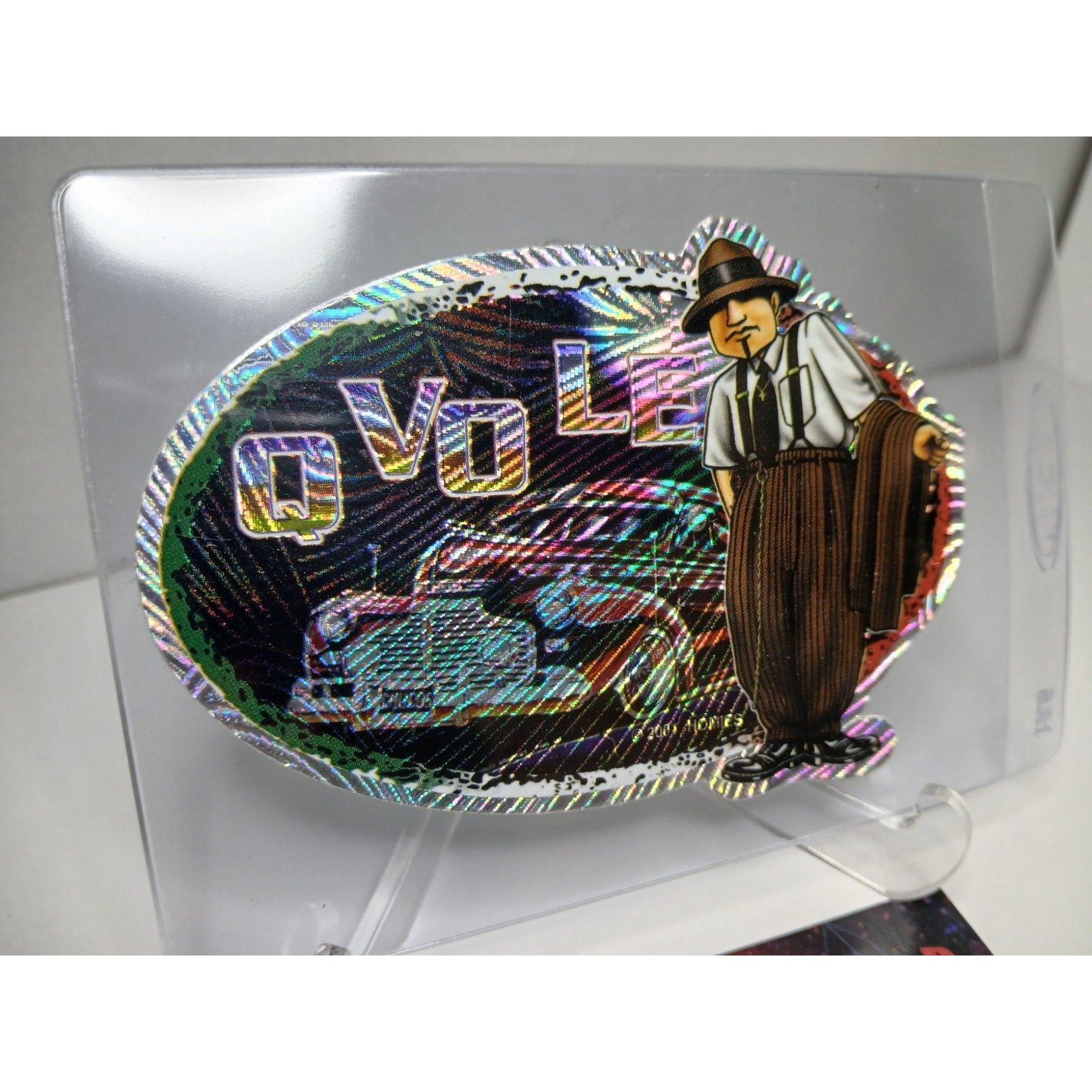 VINTAGE 2001 QVOLE OVALS HOMIES GONZALES GRAPHICS HOLOGRAPHIC STICKER