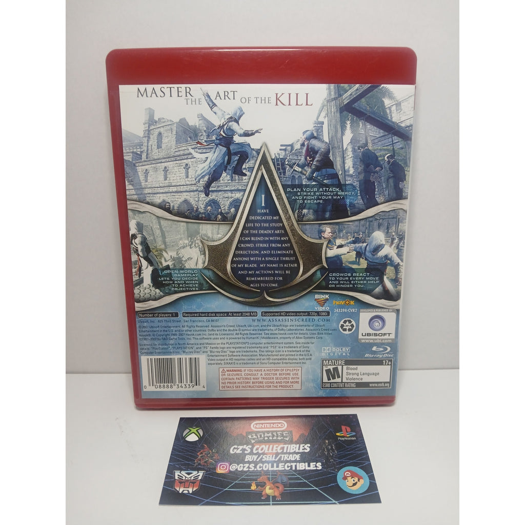 ASSASSIN'S CREED CIB MINT SONY PS3 TESTED WORKING