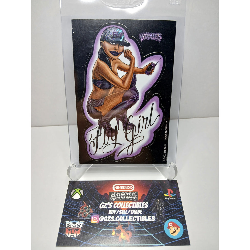 VINTAGE 2002 PINUPS FLYGIRL HOMIES GONZALES GRAPHICS HOLOGRAPHIC STICKER DECAL