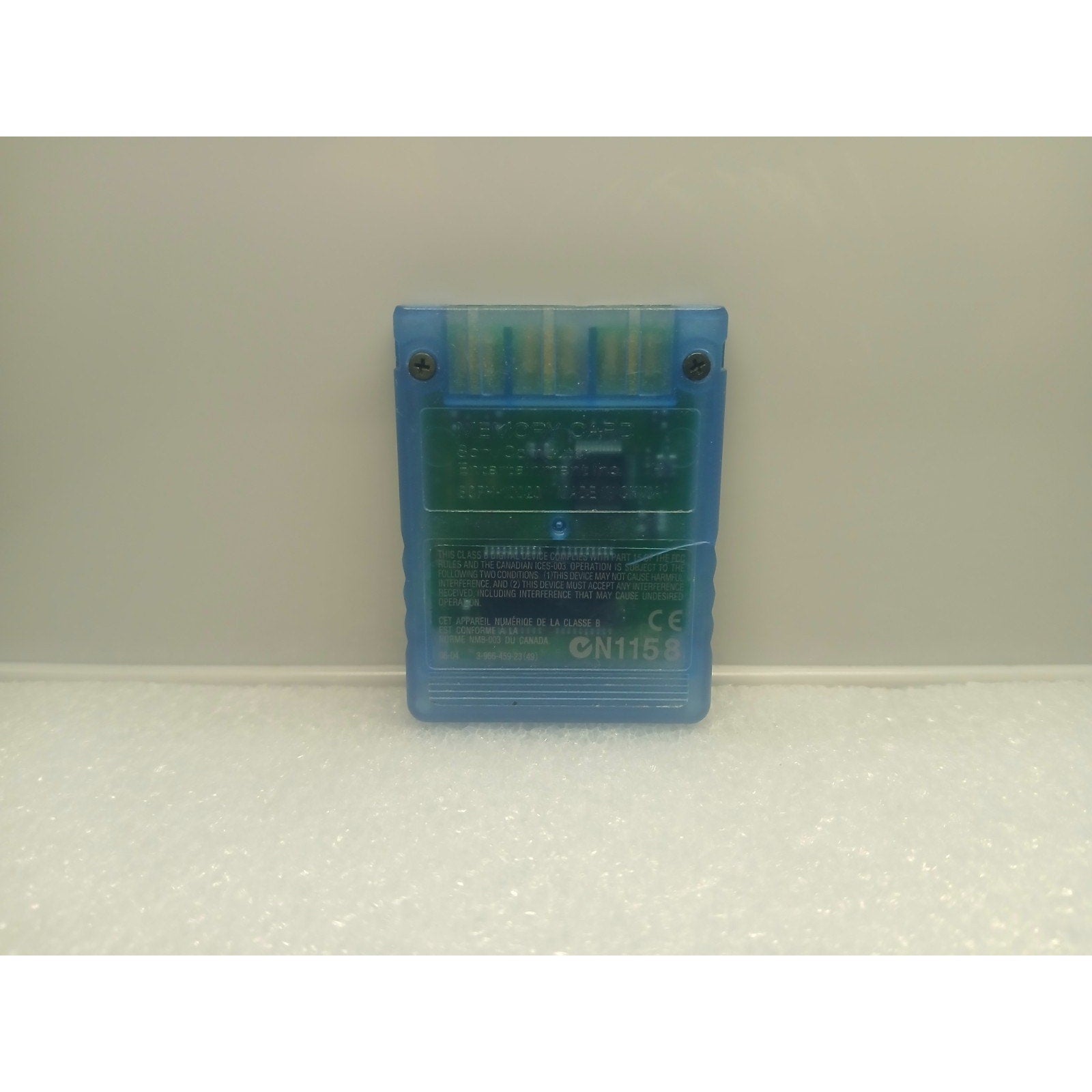 SONY PS2 OG TRANSLUCENT BLUE MAGIC GATE 8MB MEMORY CARD OEM TESTED