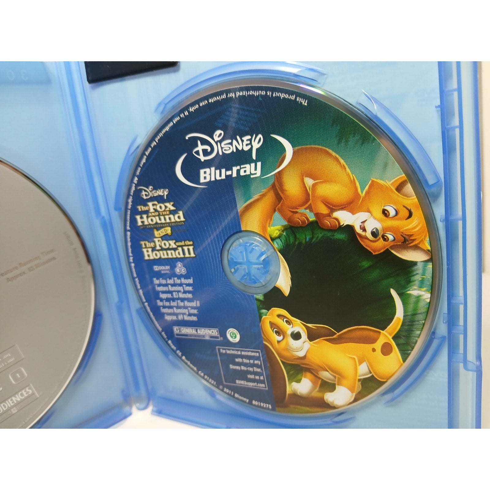 DISNEY THE FOX AND THE HOUND 1+2 BLU RAY/DVD MOVIES CLEANED* TESTED WORKING