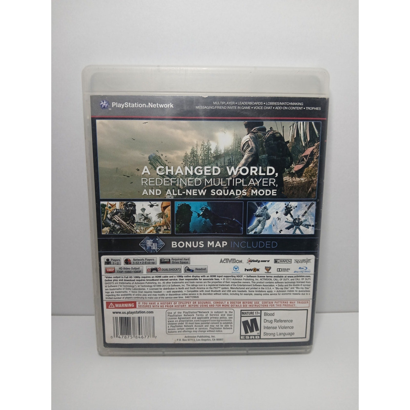 CALL OF DUTY GHOSTS CIB SONY PS3 GAME TESTED WORKING