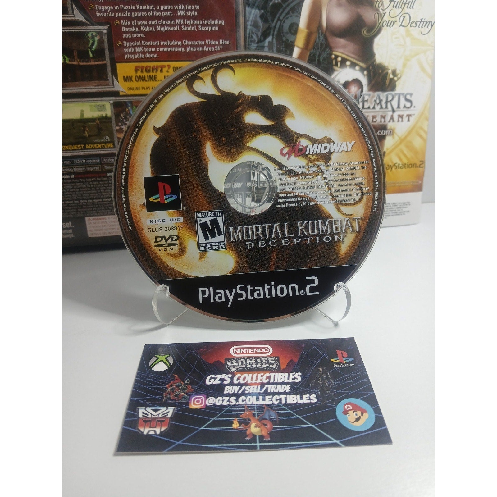 ✅ SONY PS2 MORTAL KOMBAT DECEPTION BLACK LABEL CIB TESTED WORKING MINT