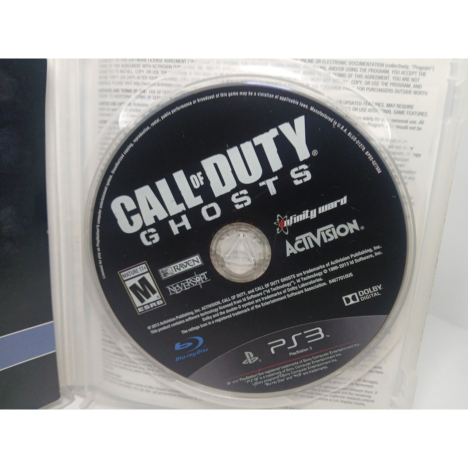 CALL OF DUTY GHOSTS CIB SONY PS3 GAME TESTED WORKING