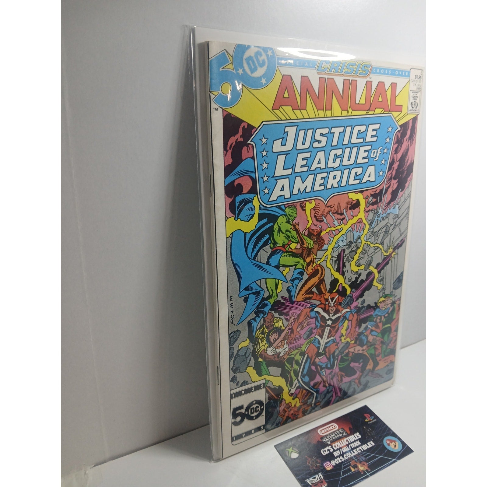 JUSTICE LEAGUE AMERICA #3 ANNUAL 1985 DC COMICS NEW BAG/BOARD