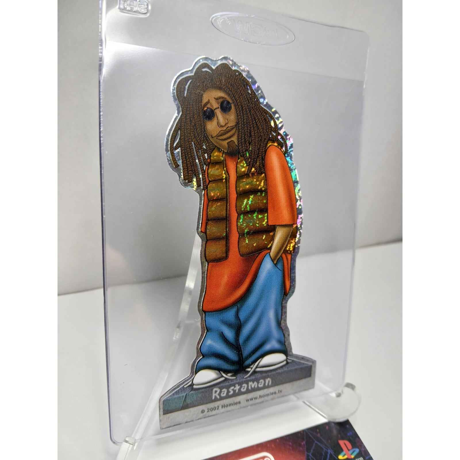 VINTAGE 2002 RASTA MAN DIECUT HOMIES GONZALES GRAPHICS HOLOGRAPHIC STICKER