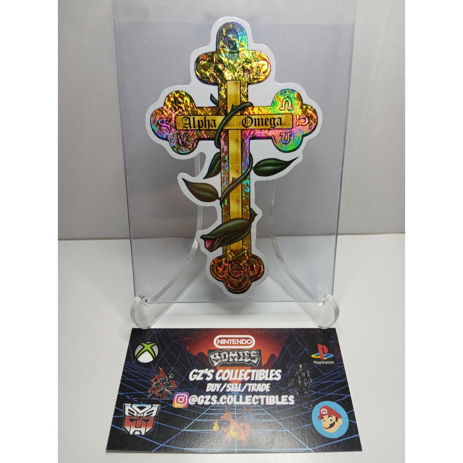 VINTAGE 2001 CROSS HOMIES GONZALES GRAPHICS HOLOGRAPHIC STICKER DECAL