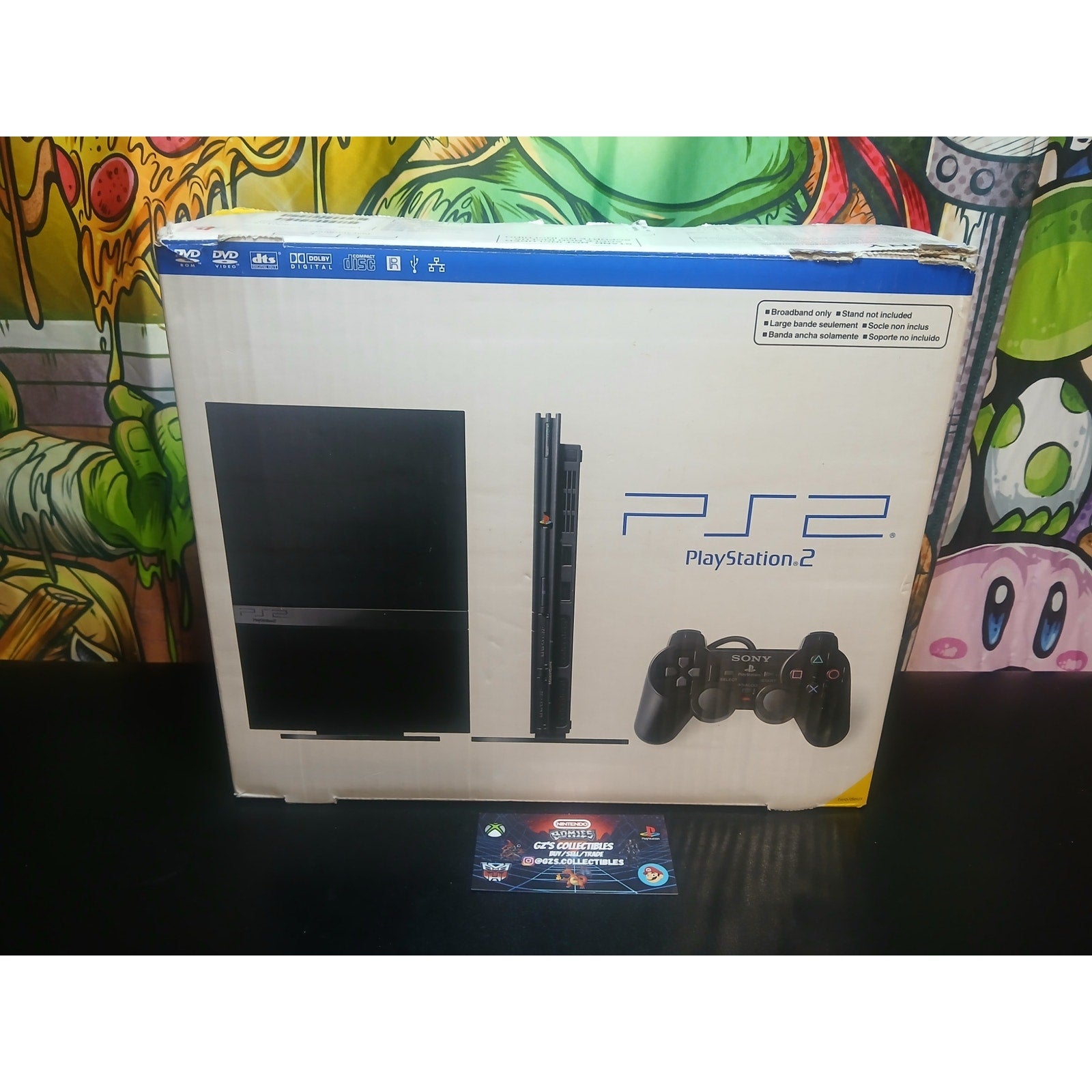 SONY PS2 SLIM CONSOLE W/ BOX ACCESRORIES TESTED WORKING FAST FREE SHIPPING