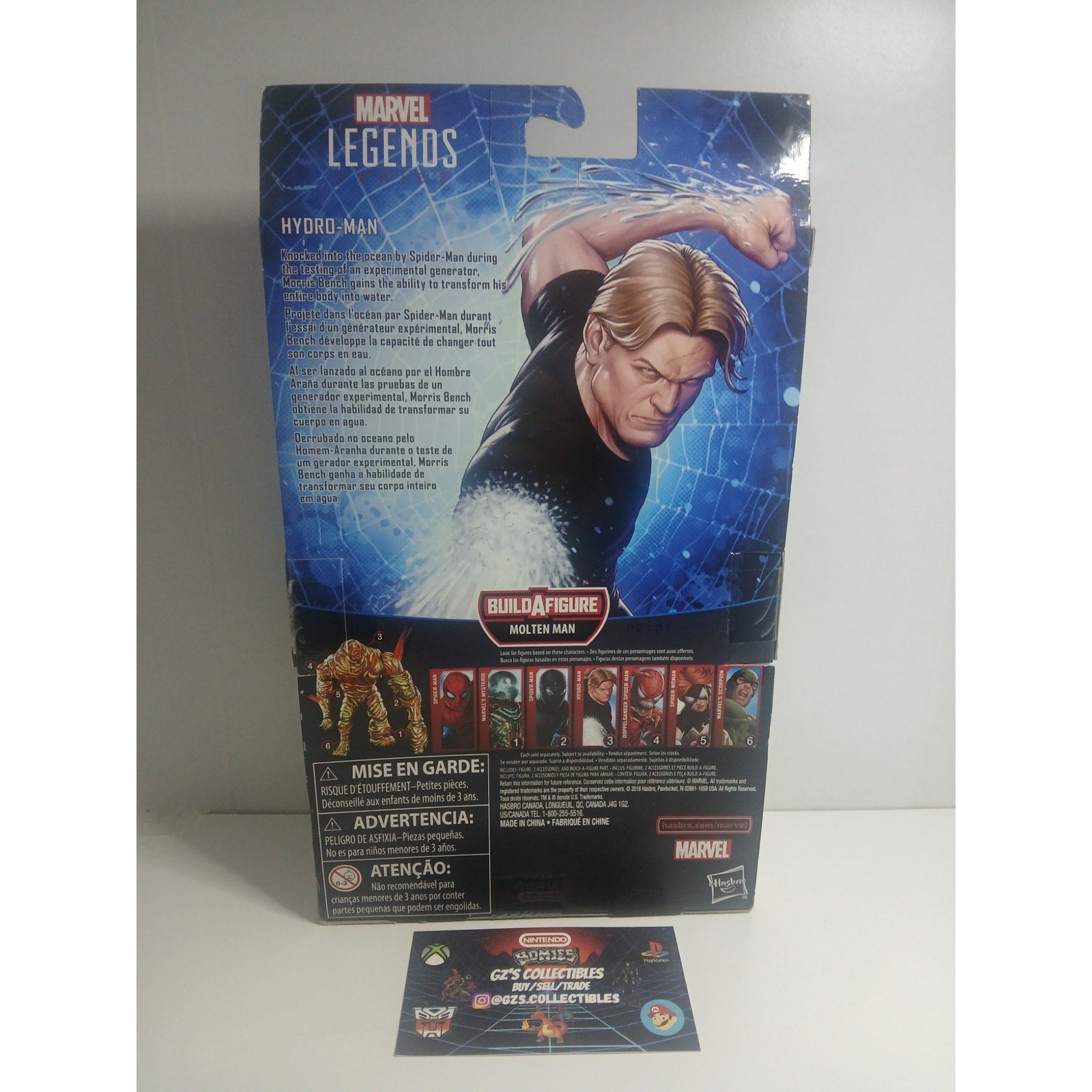 SPIDER-MAN HYDRO MAN (BAF) MARVEL LEGENDS NIB CIB (OPEN)