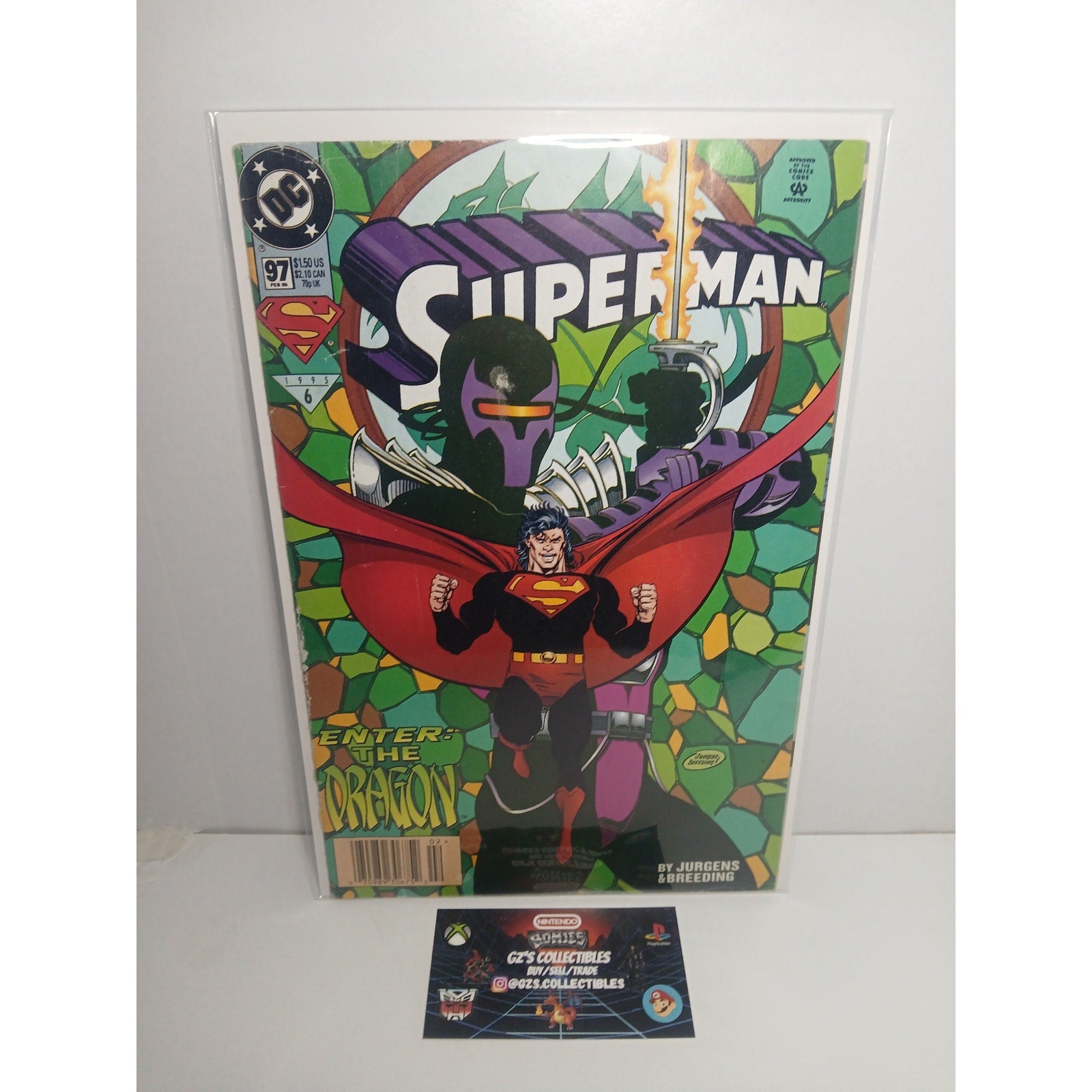SUPERMAN #97 1995 DC COMICS NEW BAG/BOARD