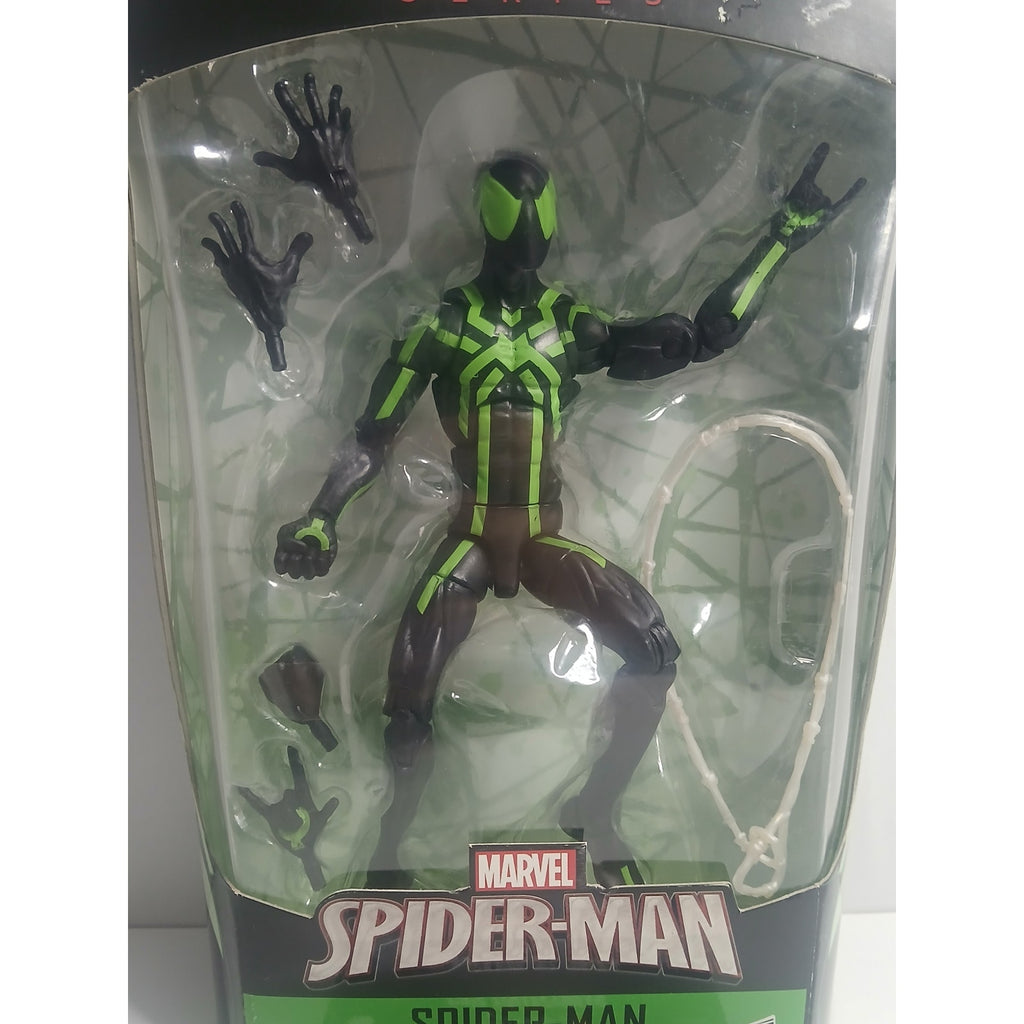 BIG TIME SPIDER-MAN GREEN 80 MARVEL LEGENDS NIB CIB (OPEN)