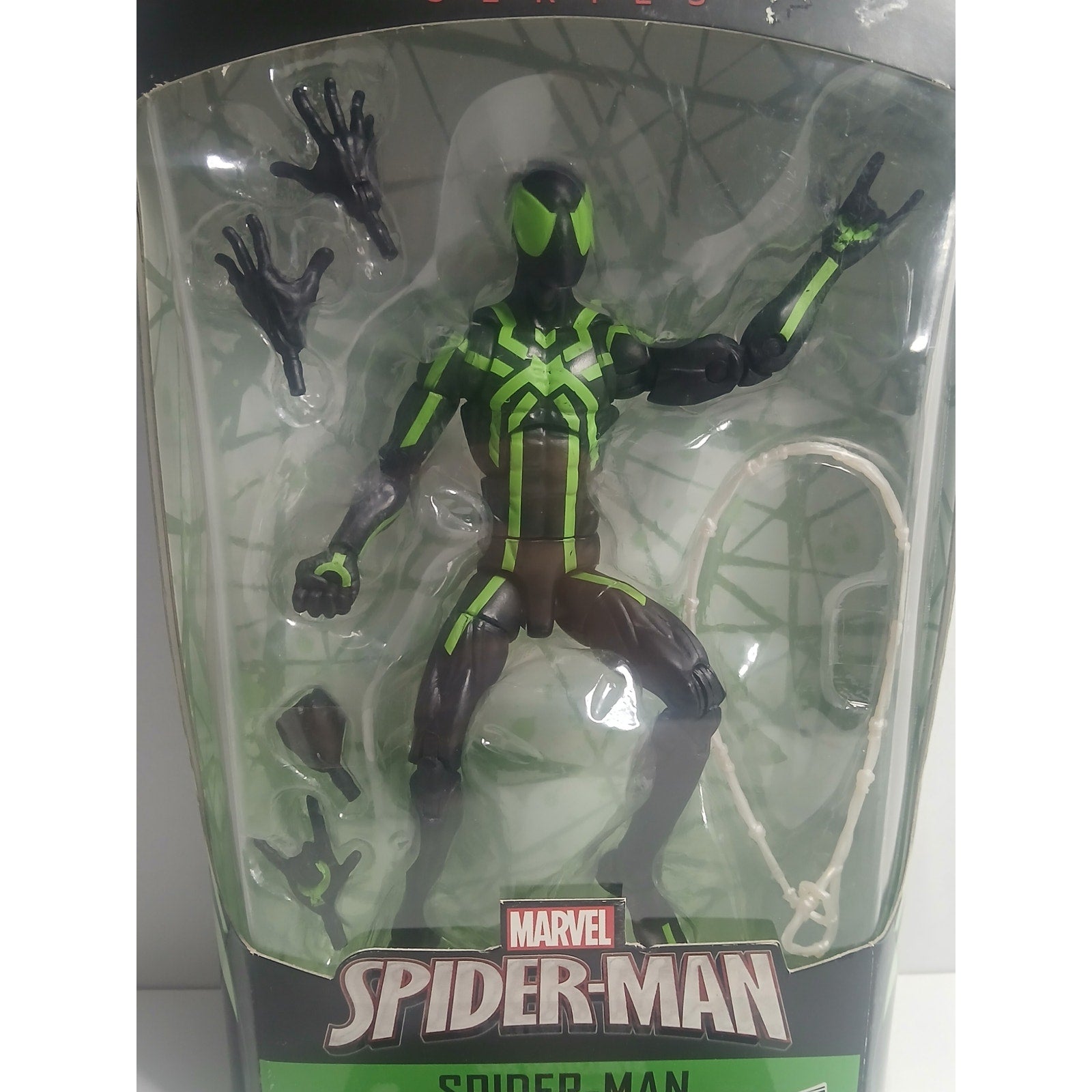 BIG TIME SPIDER-MAN GREEN 80 MARVEL LEGENDS NIB CIB (OPEN)