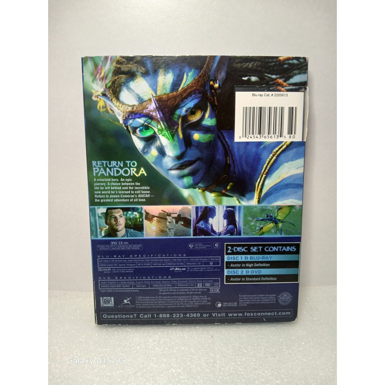 JAMES CAMERON AVATAR CIB W/ SLEEVE BLU RAY/DVD MOVIE CLEANED TESTED WORKING