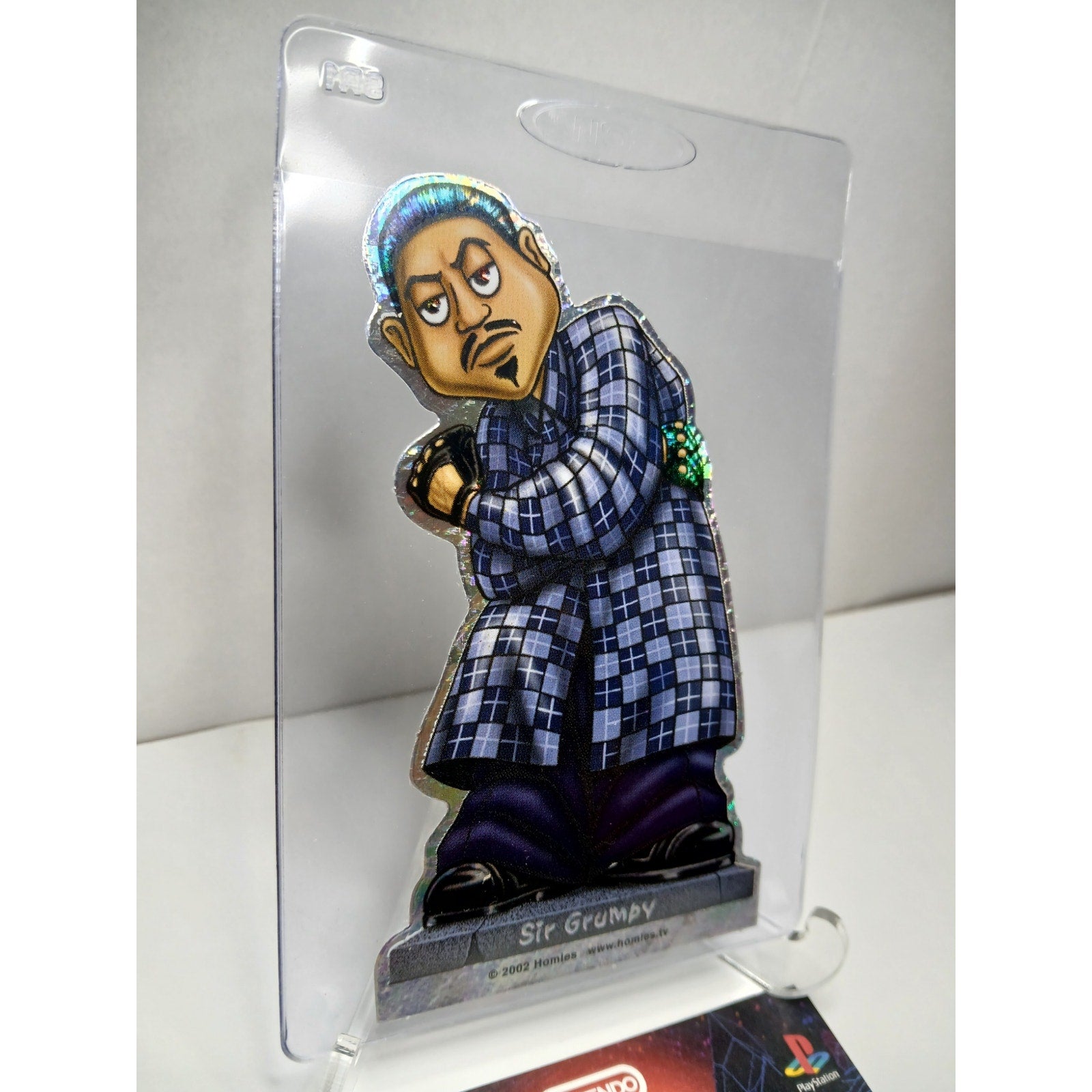 VINTAGE 2002 SIR GRUMPY DIECUT HOMIES GONZALES GRAPHICS HOLOGRAPHIC STICKER