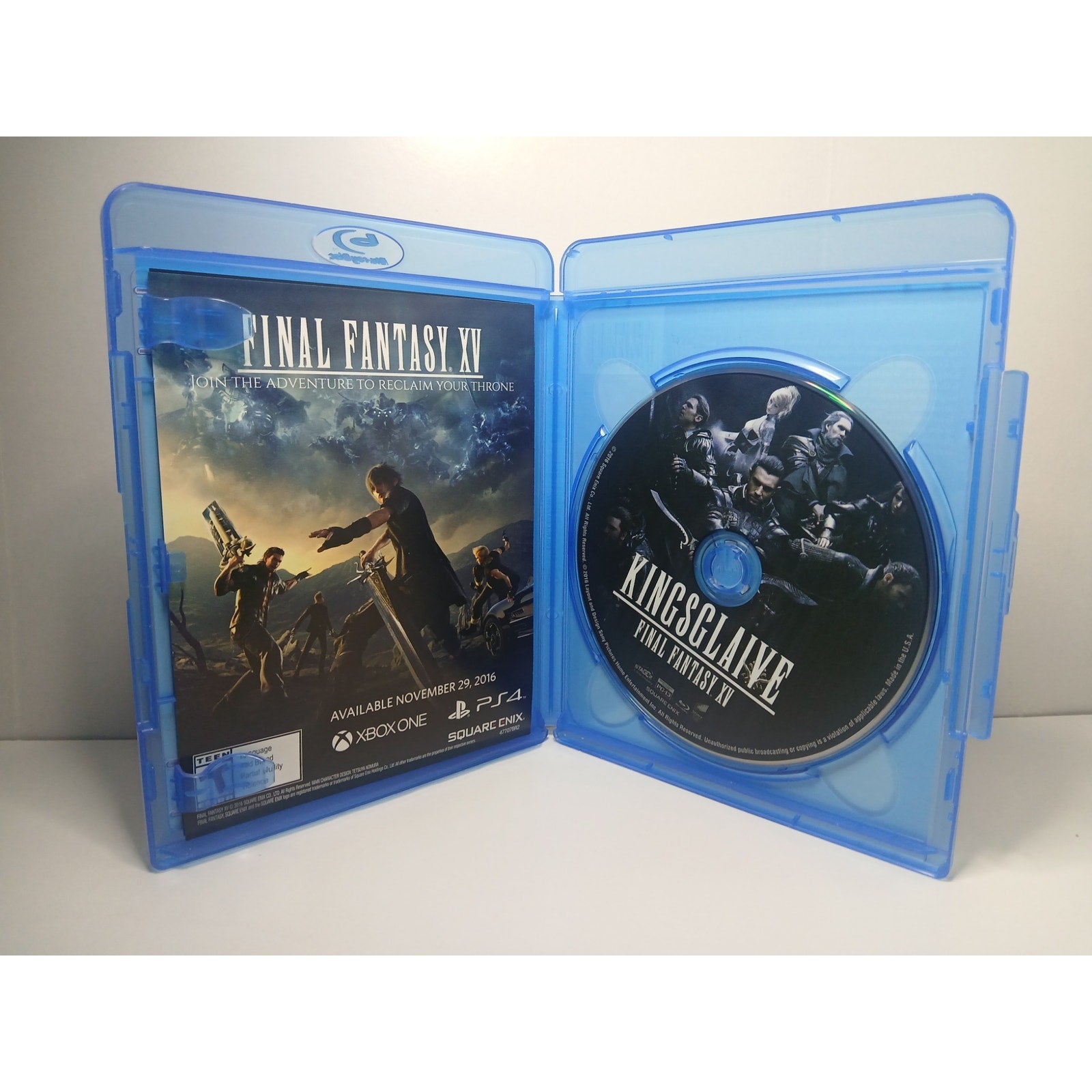 KINGSGLAIVE FINAL FANTASY XV BLU RAY MOVIE CLEANED* TESTED WORKING