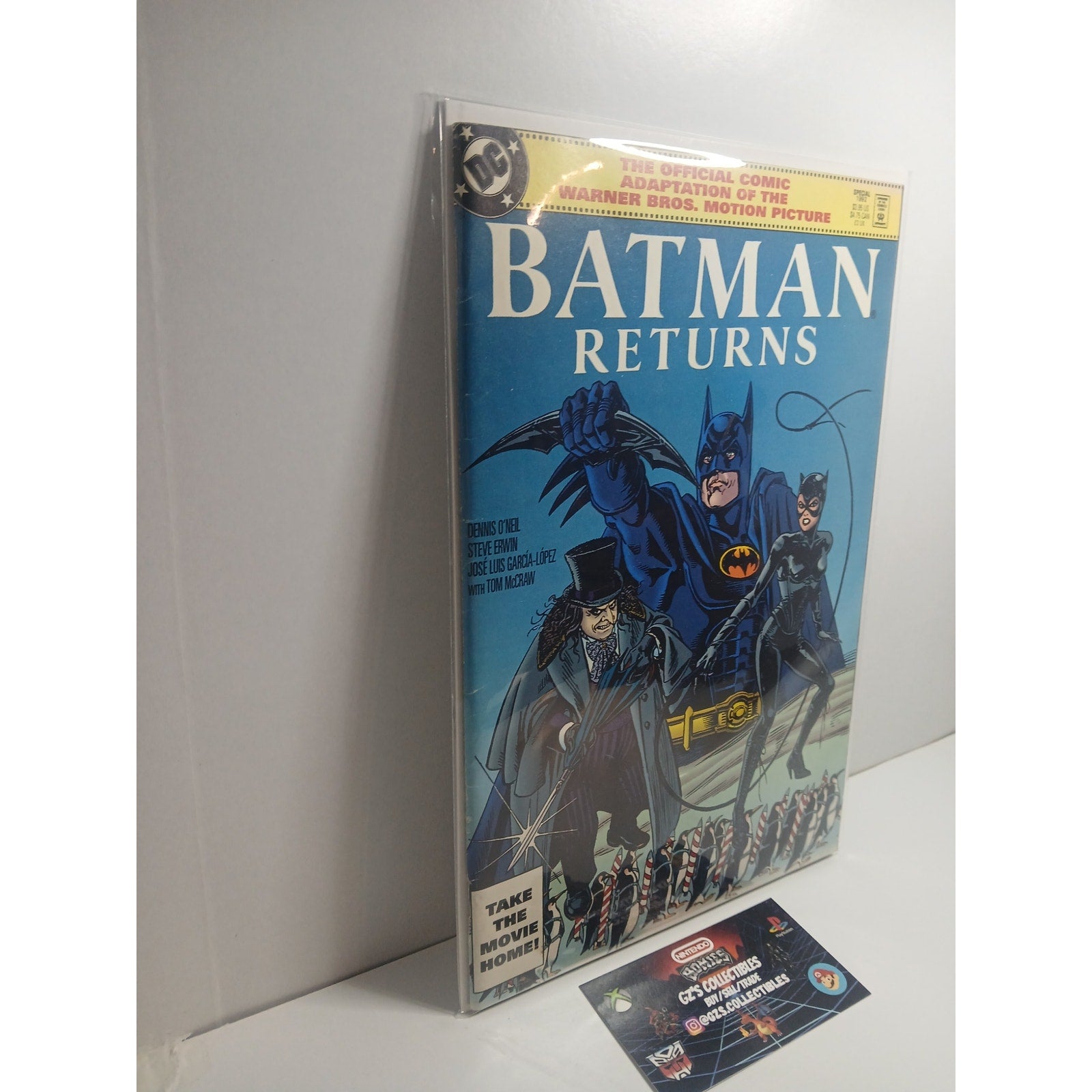 BATMAN RETURNS OFFICIAL COMIC OF MOVIE 1992 DC COMICS NEW BAG/BOARD