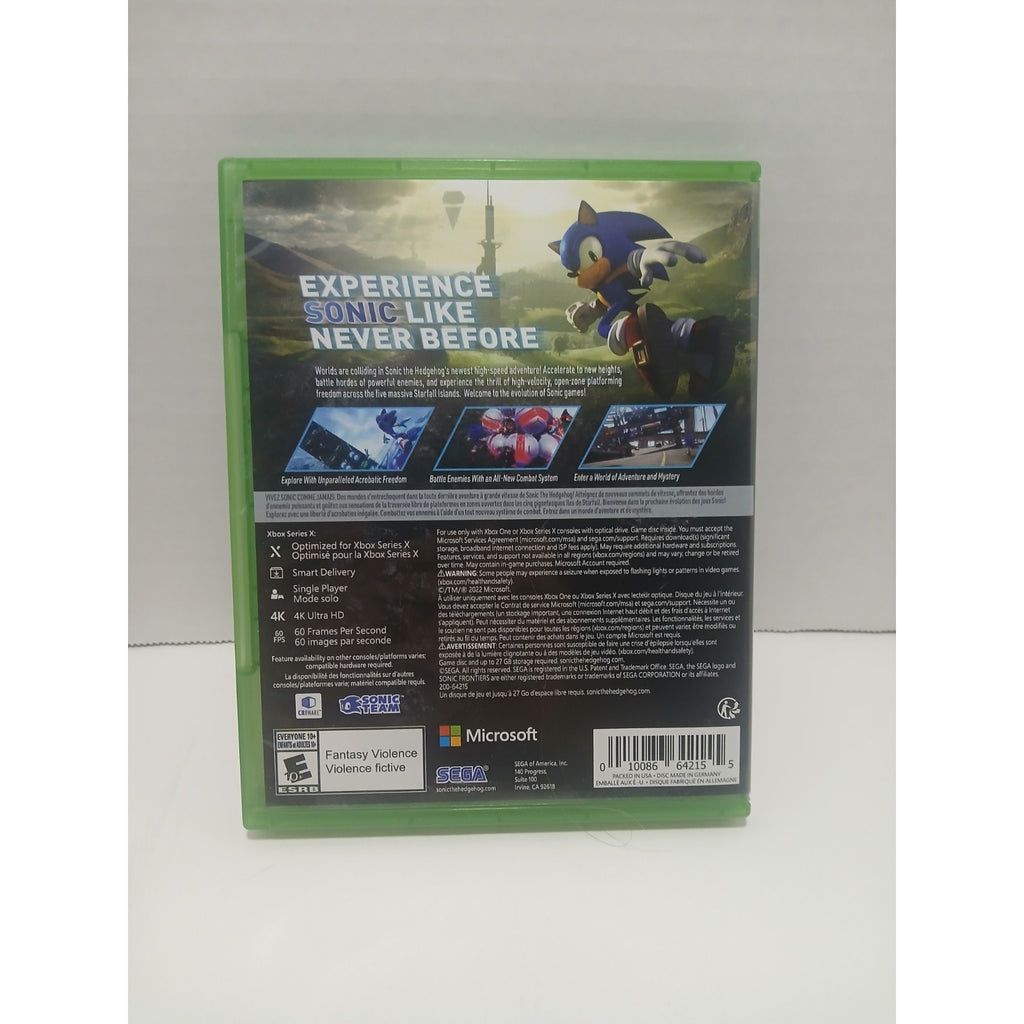 Xbox One / Series X Sonic Frontiers Tested Working