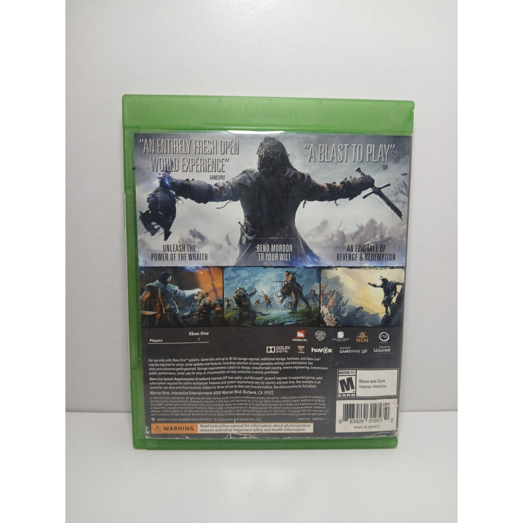 MIDDLE EARTH SHADOW OF MORDOR CIB XBOX ONE GAME TESTED WORKING