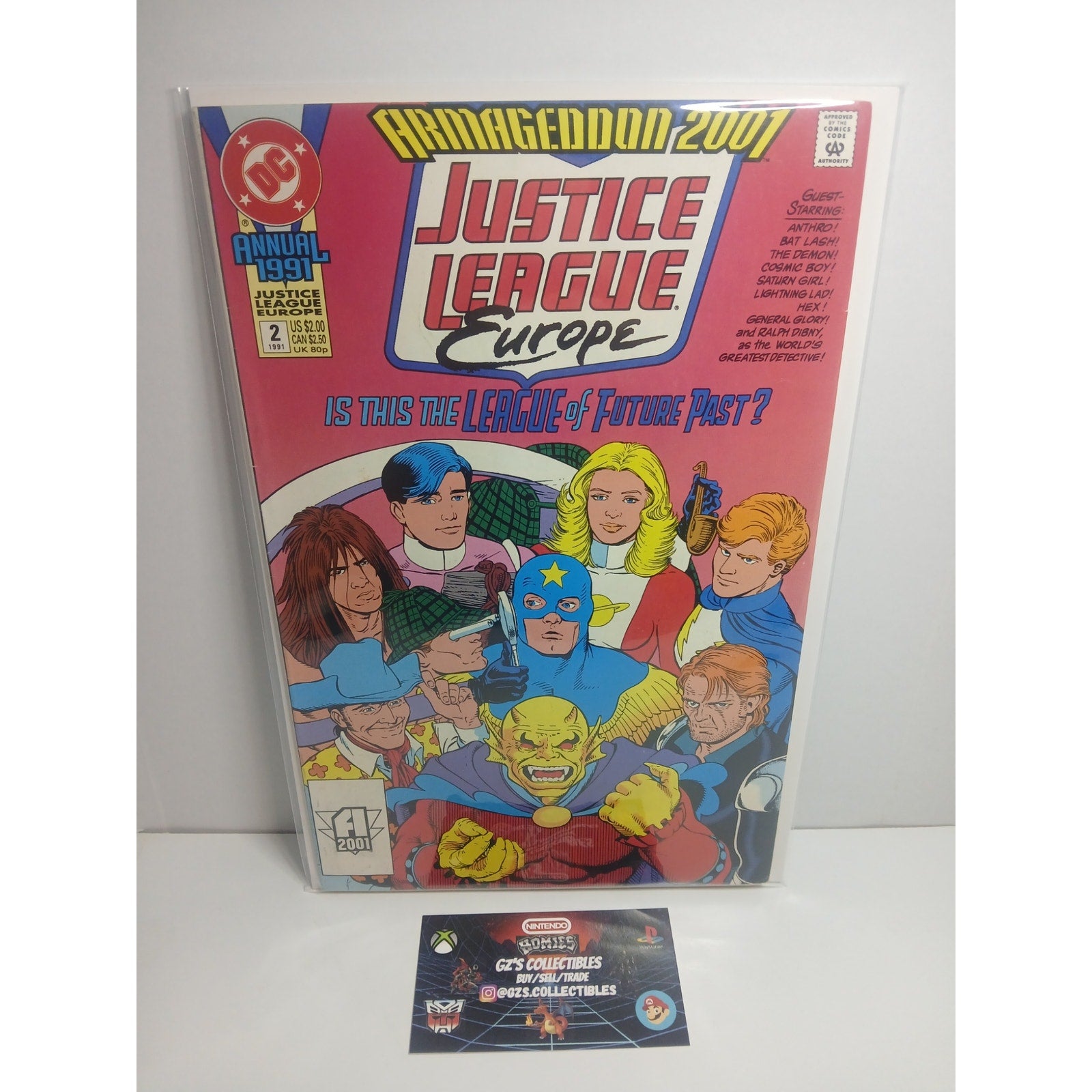 JUSTICE LEAGUE EUROPE ANNUAL #2 1991 DC COMICS NEW BAG/BOARD