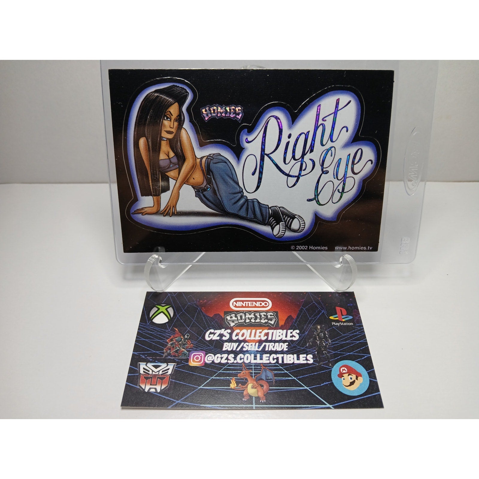 VINTAGE 2002 PINUPS RIGHTEYE HOMIES GONZALES GRAPHICS HOLOGRAPHIC STICKER DECAL