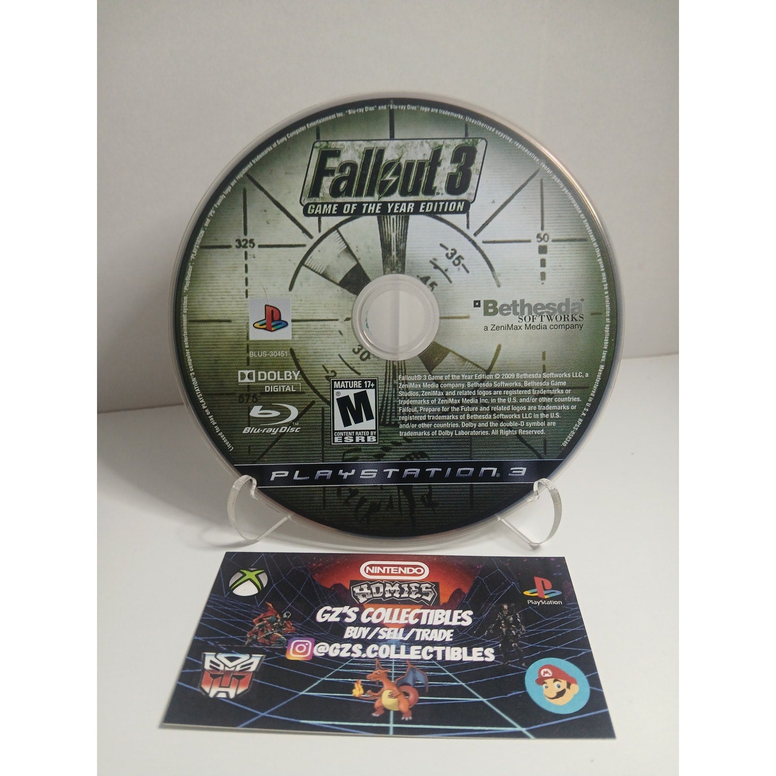 SONY PS3 FALLOUT 3 GAME OF THE YEAR TESTED WORKING