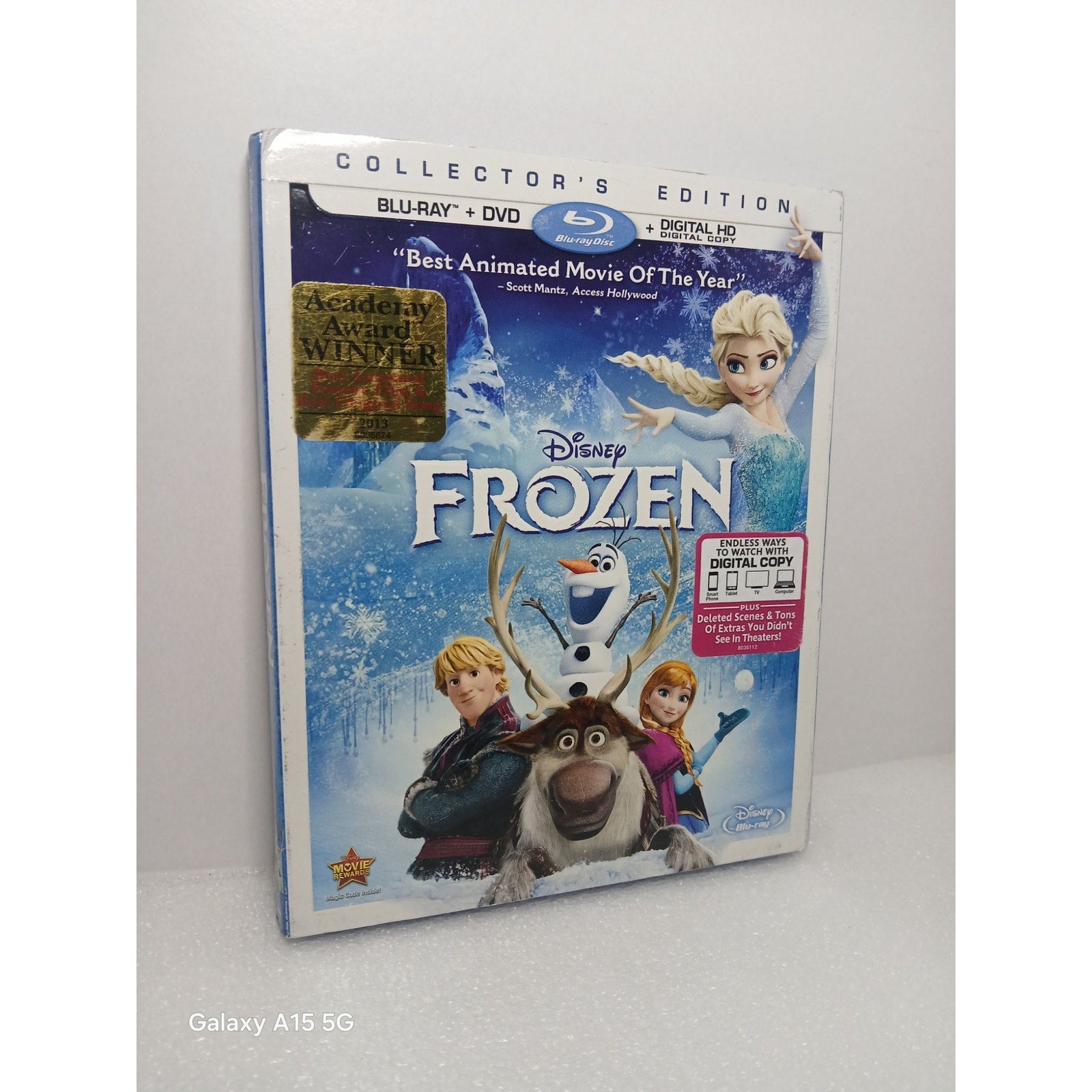 DISNEY FROZEN COLLECTORS EDITION W/SLEEVE BLU RAY/DVD MOVIE CLEANED TESTED