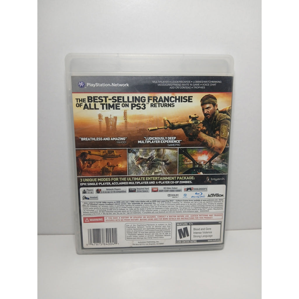 CALL OF DUTY BLACK OPS CIB SONY PS3 GAME TESTED WORKING