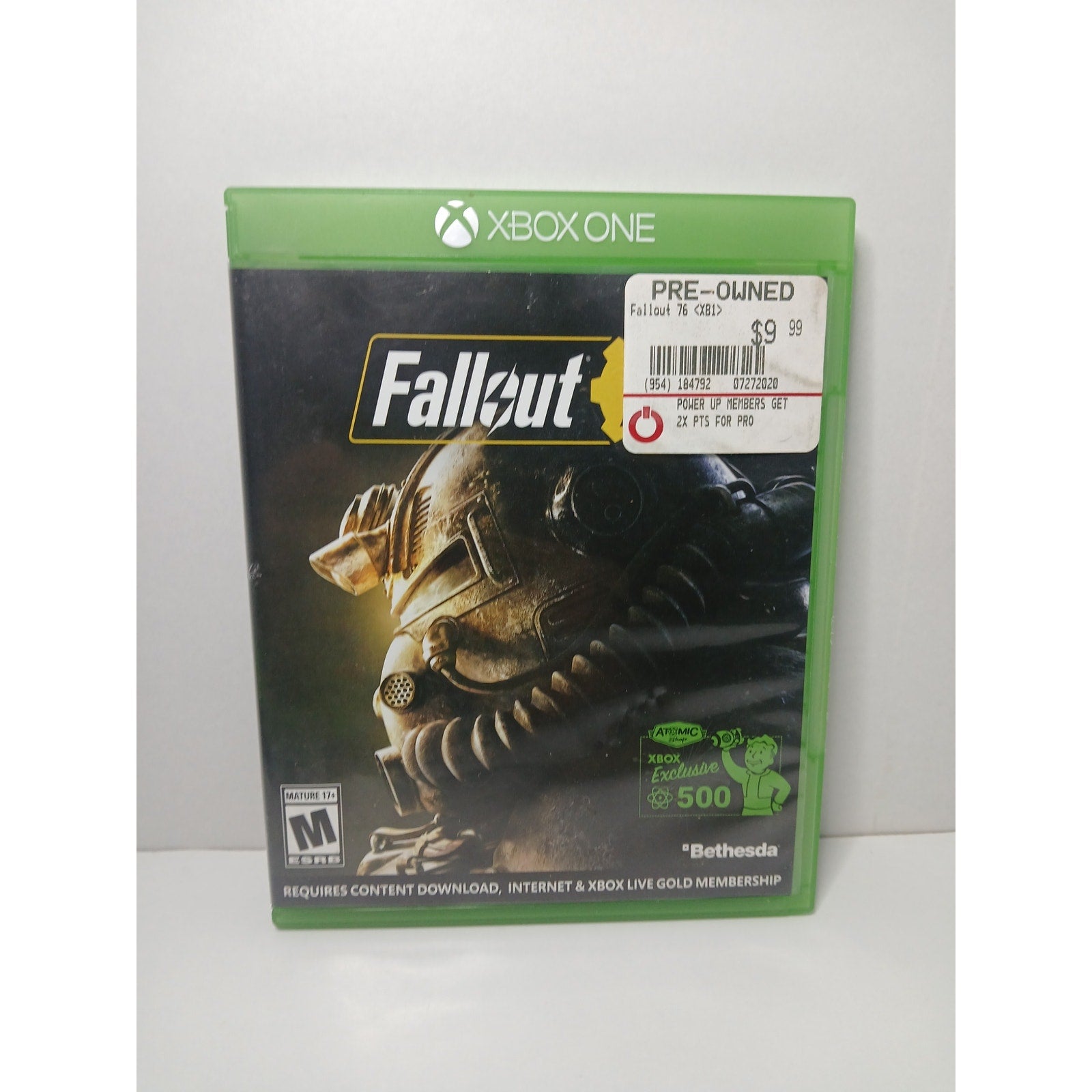 FALLOUT 76 CASE AND COVER ART ONLY XBOX ONE GAME