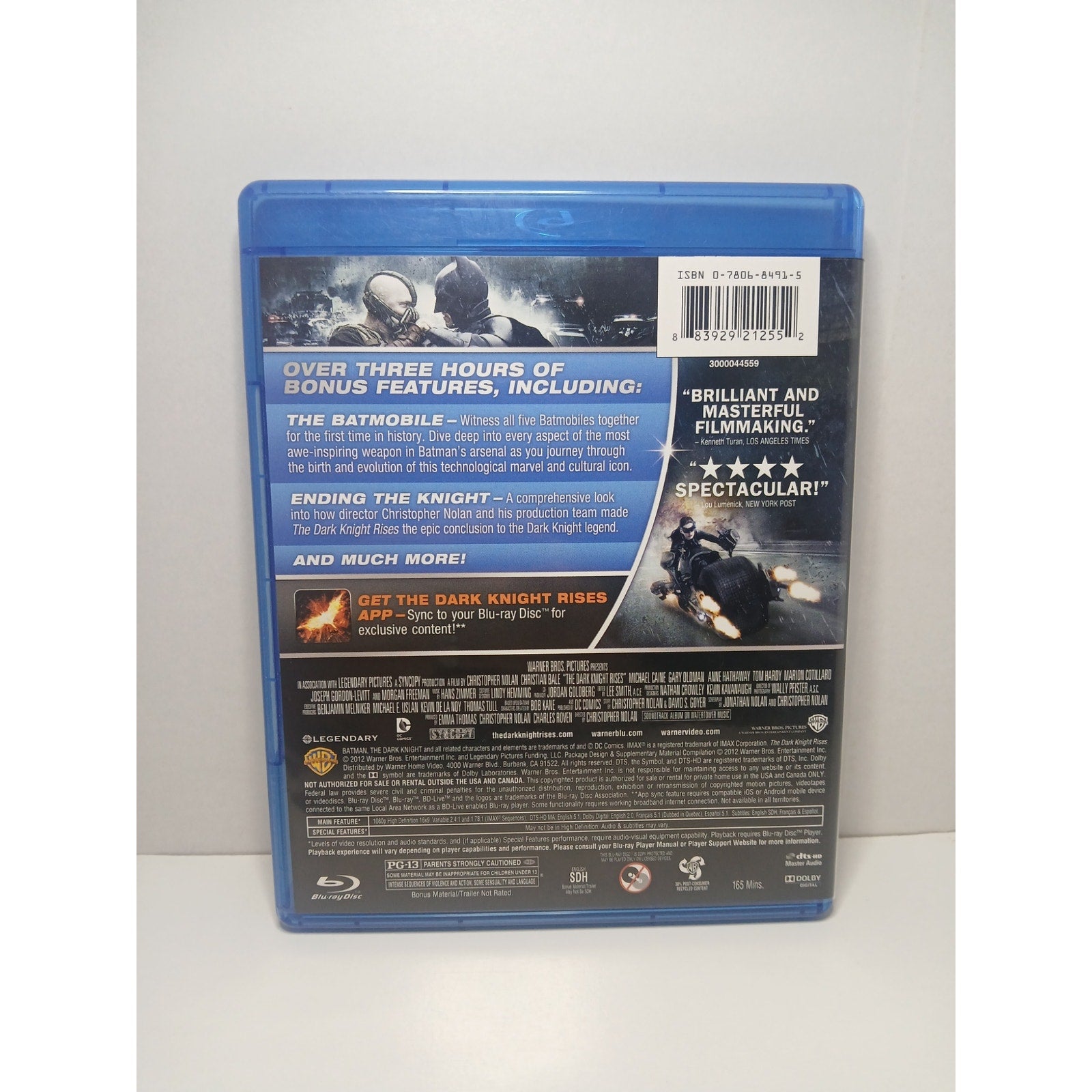 BATMAN THE DARK KNIGHT RISES BLU RAY/DVD/DIGITAL MOVIE CLEANED* TESTED WORKING